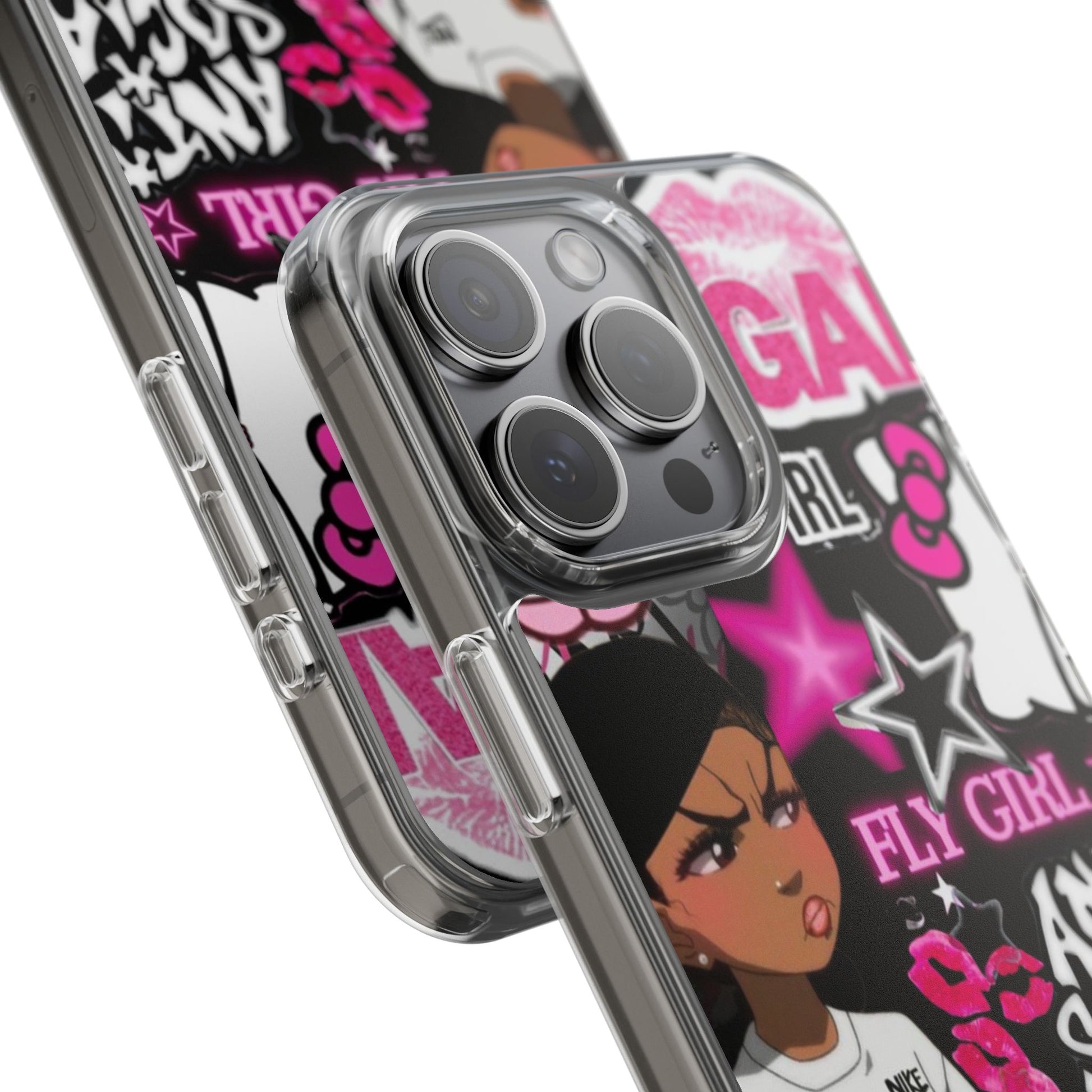 Trendy Clear Phone Case - Bold & Playful Design for Style Lovers