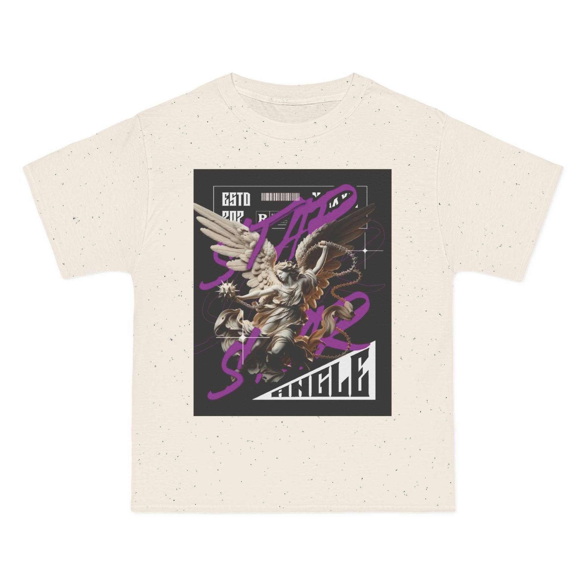 Street Art Angel Short-Sleeve T-Shirt - Graphic Tee for Music Lovers