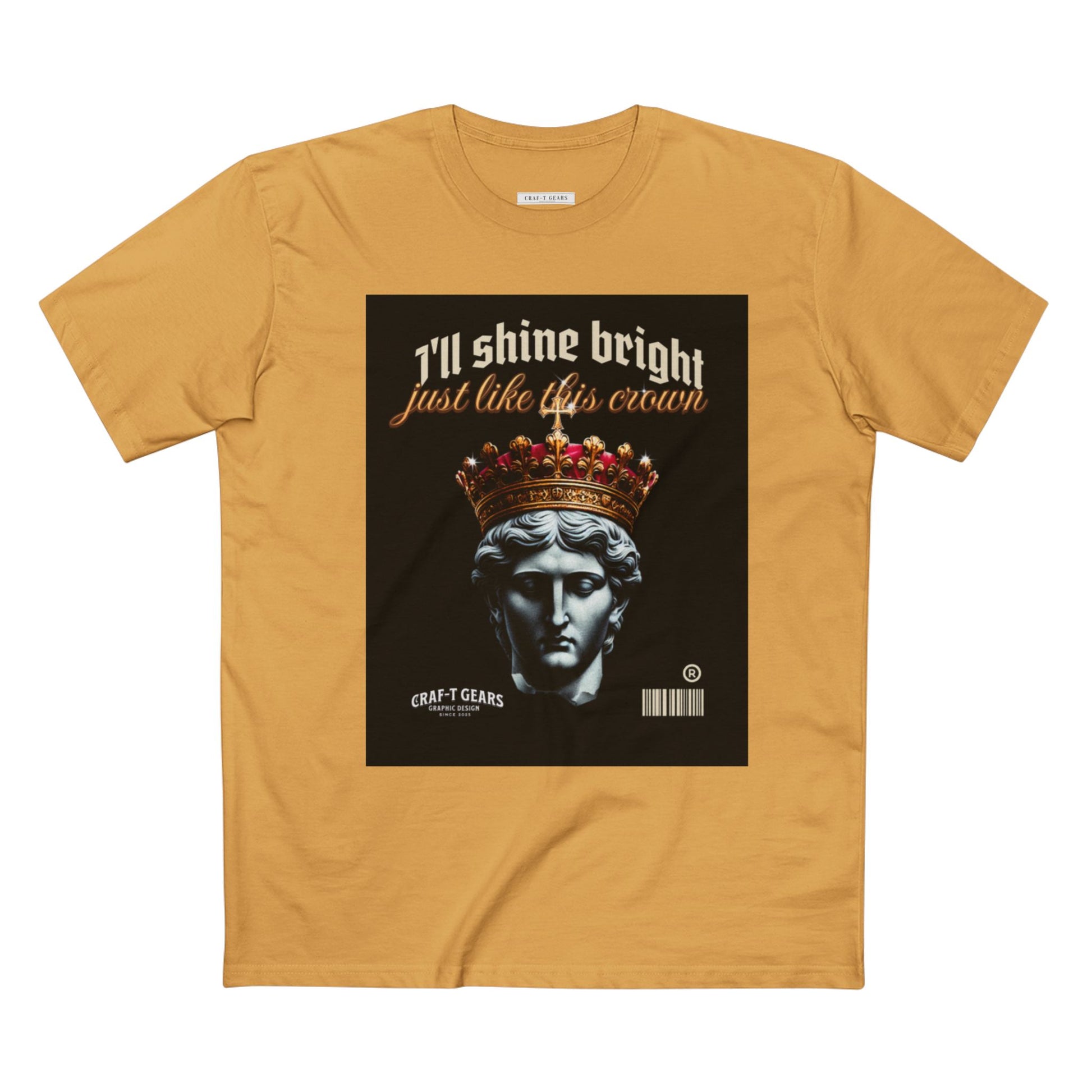 Male Crown Graphic Tee - "I'll Shine Bright Just Like This Crown"