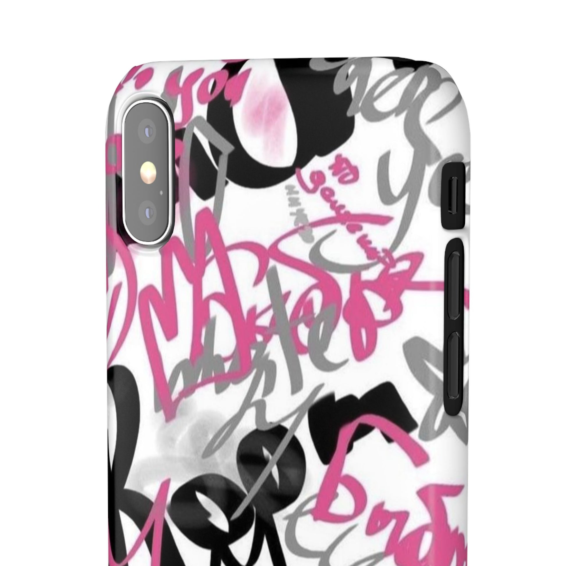 Trendy Graffiti Snap Cases for iPhone - Stylish Protection with Vibrant Art