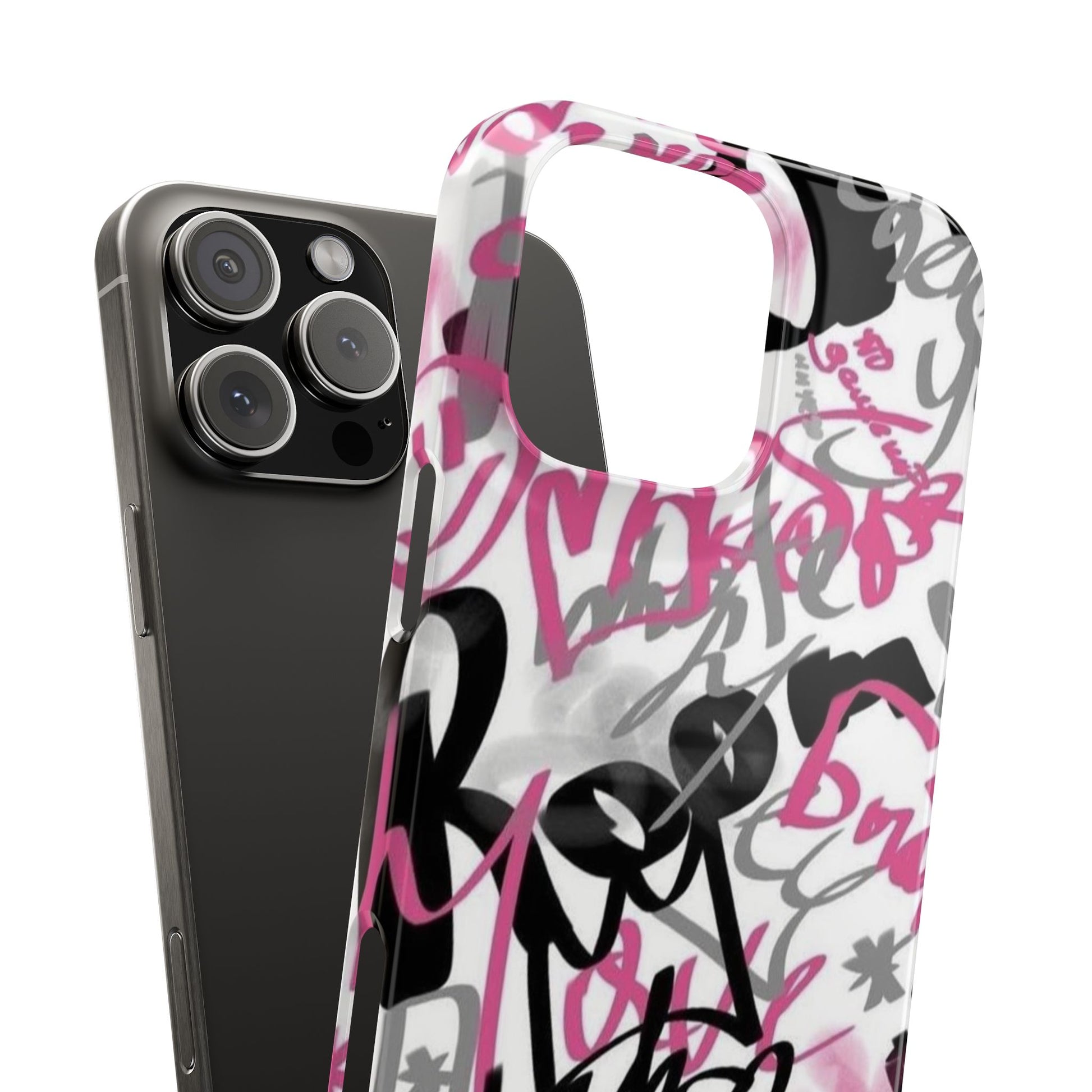 Trendy Graffiti Snap Cases for iPhone - Stylish Protection with Vibrant Art