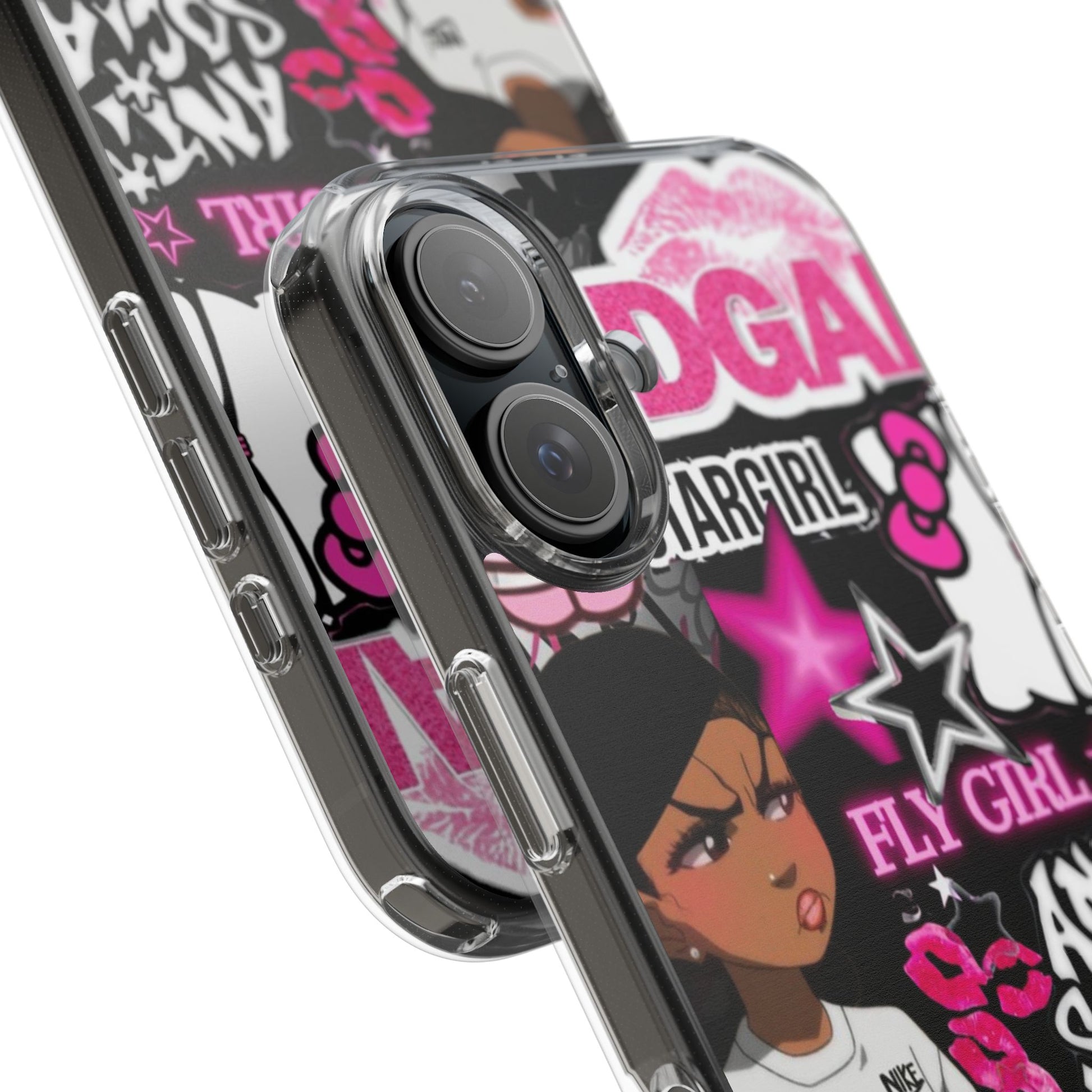 Trendy Clear Phone Case - Bold & Playful Design for Style Lovers