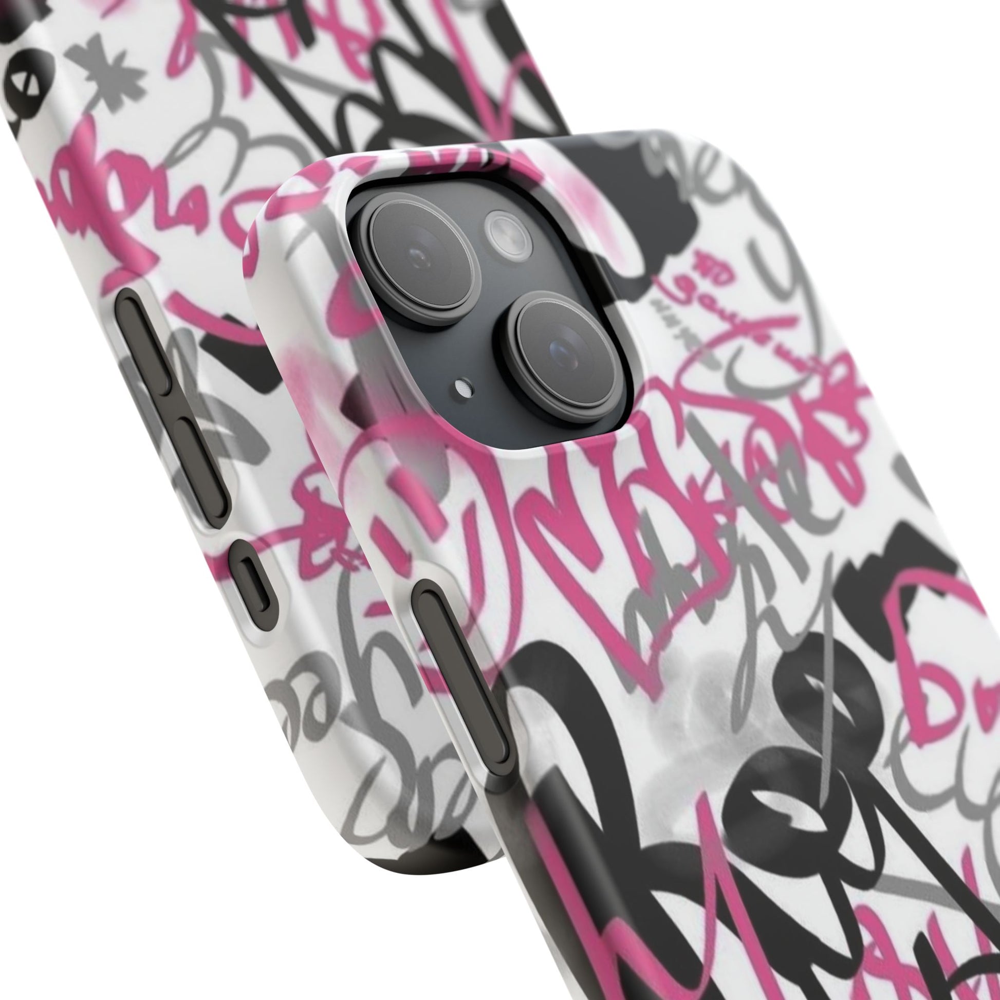 Trendy Graffiti Snap Cases for iPhone - Stylish Protection with Vibrant Art