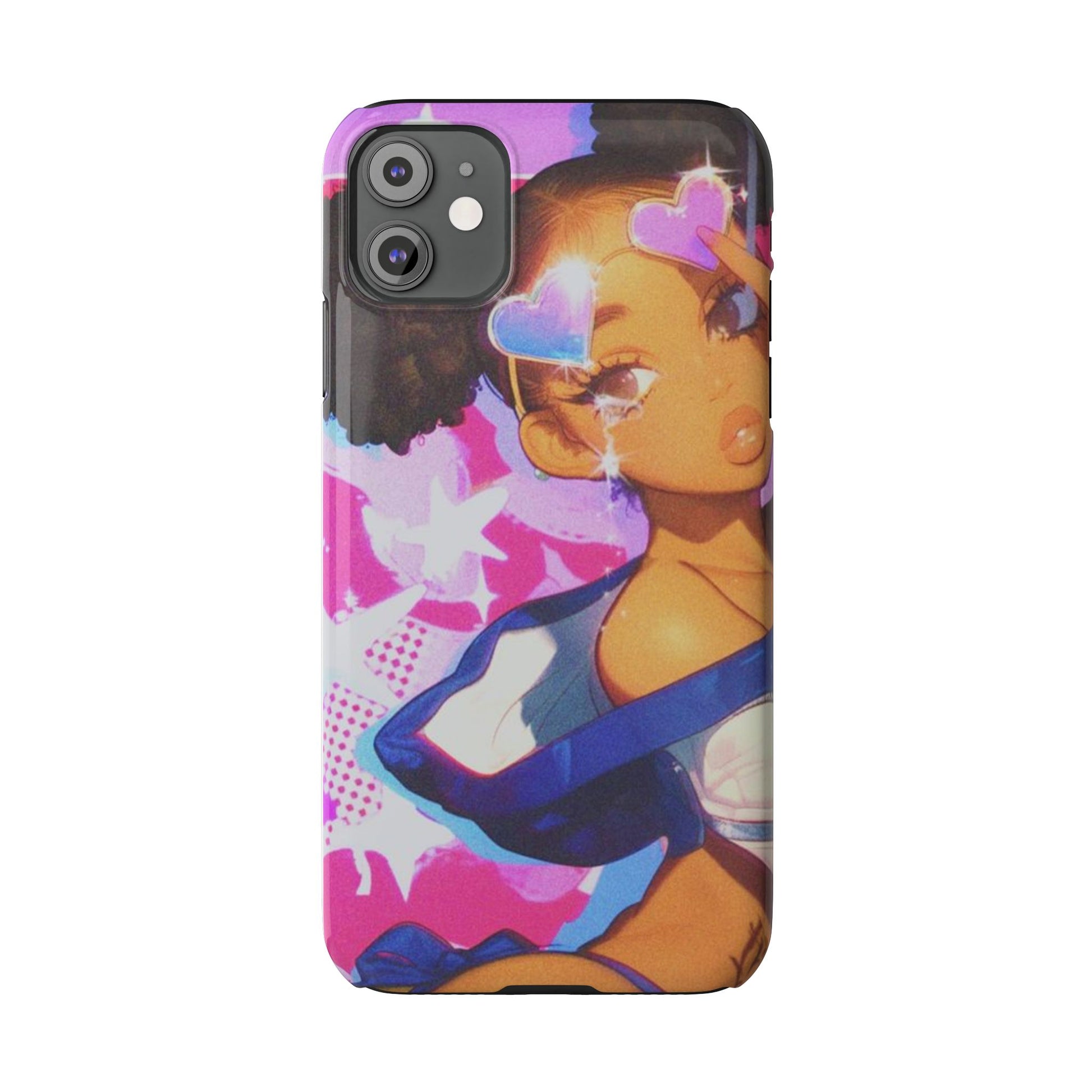 Colorful Anime Slim Phone Cases | Cute Phone Cover, Kawaii Aesthetic, Cartoon Girl, Gifts for Her, Trendy Accessory