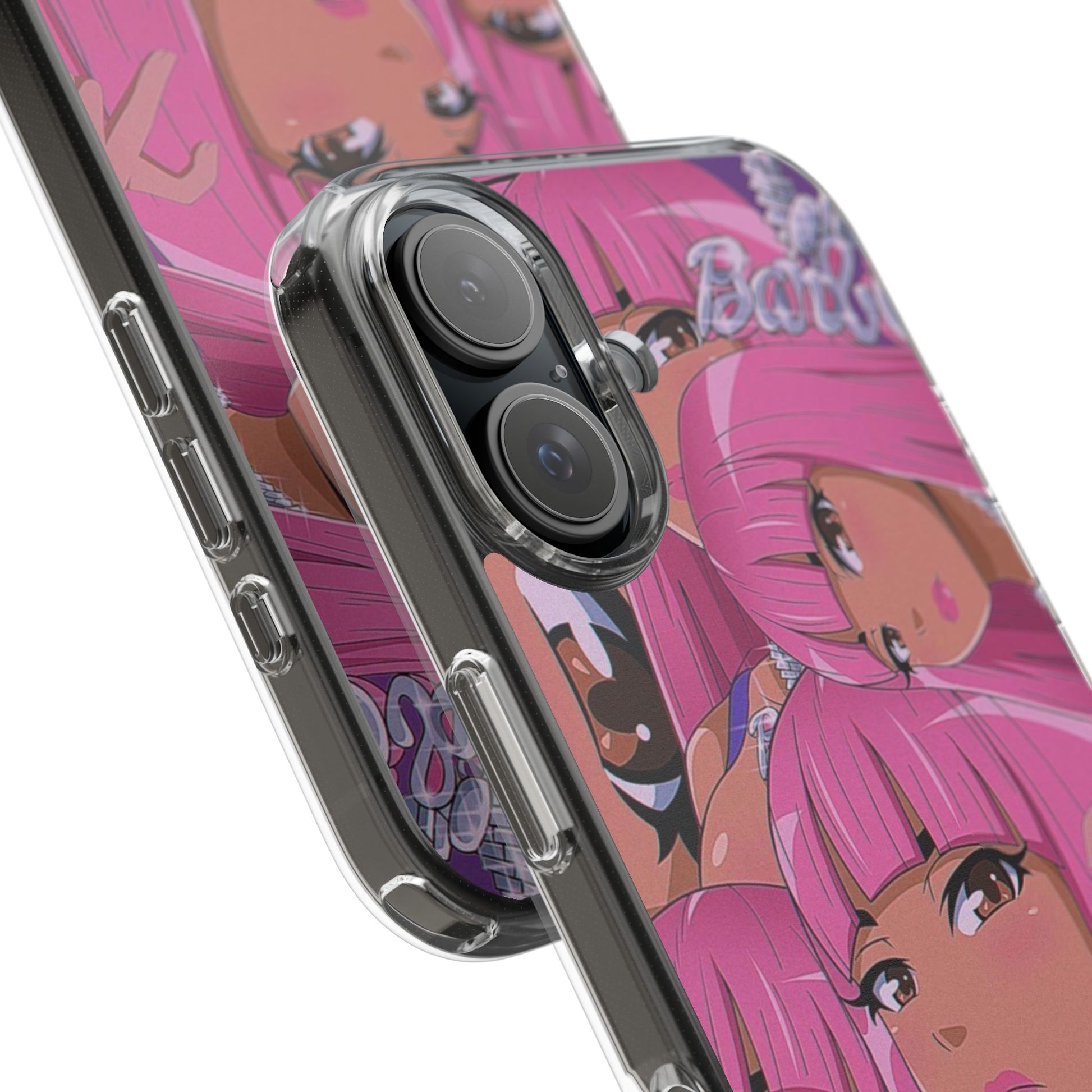 Barbie-Inspired Clear Phone Case - Trendy Protective Cover for Fashion Lovers
