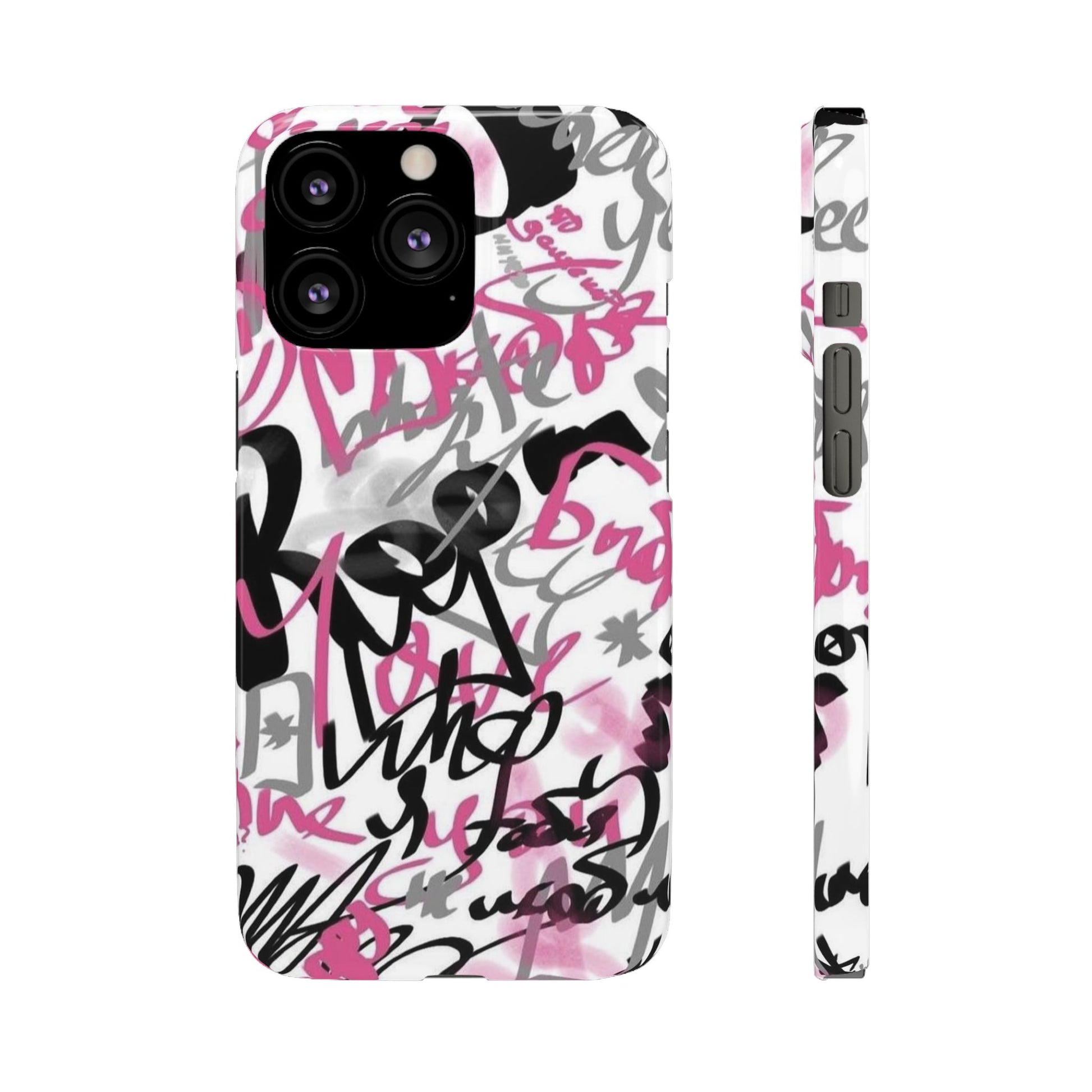 Trendy Graffiti Snap Cases for iPhone - Stylish Protection with Vibrant Art
