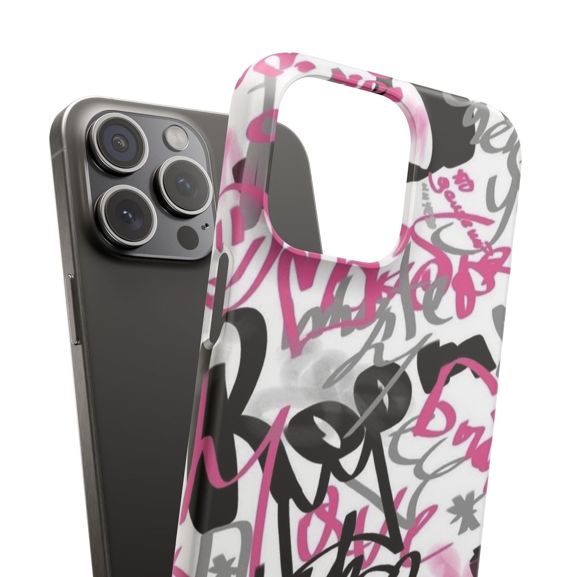 Trendy Graffiti Snap Cases for iPhone - Stylish Protection with Vibrant Art