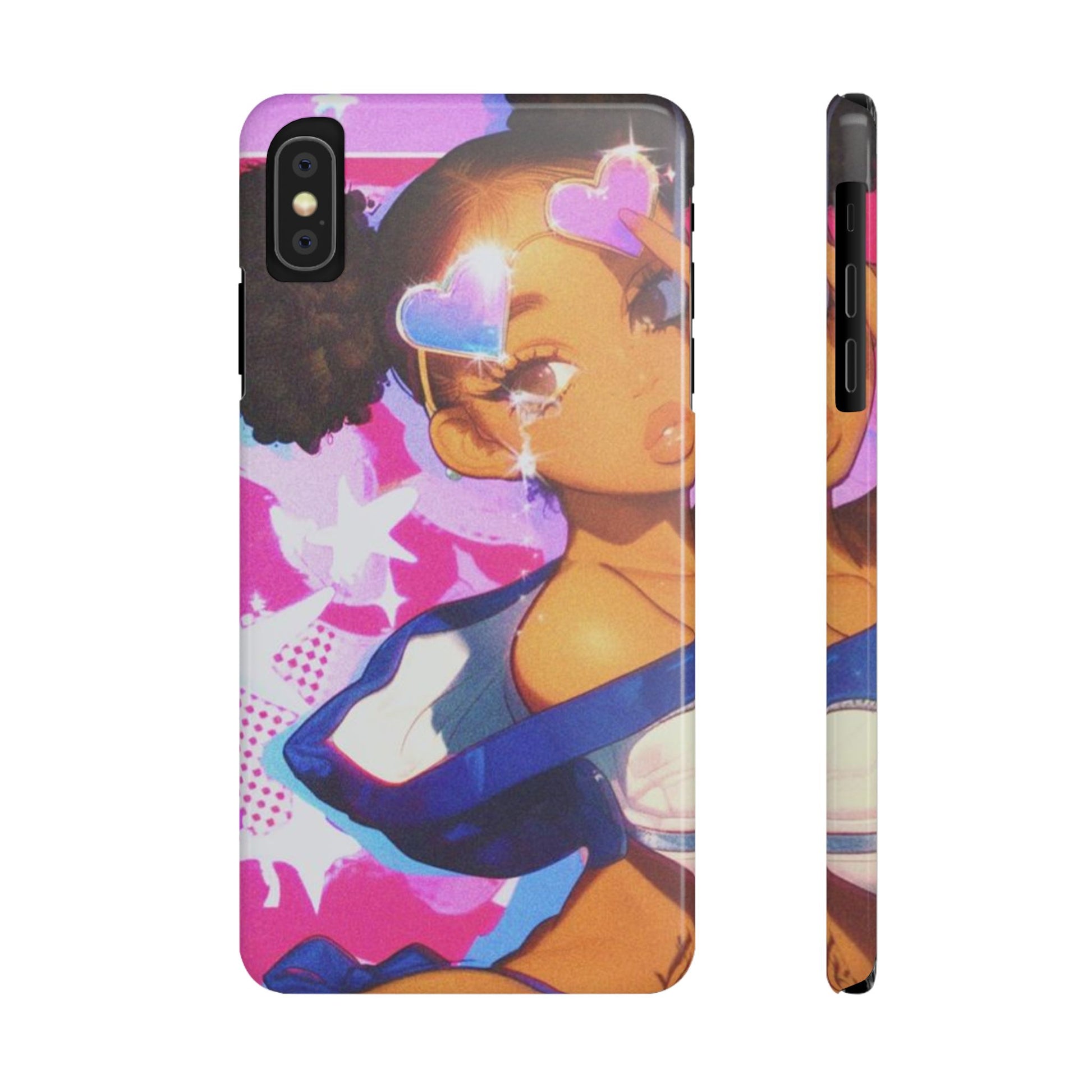 Colorful Anime Slim Phone Cases | Cute Phone Cover, Kawaii Aesthetic, Cartoon Girl, Gifts for Her, Trendy Accessory