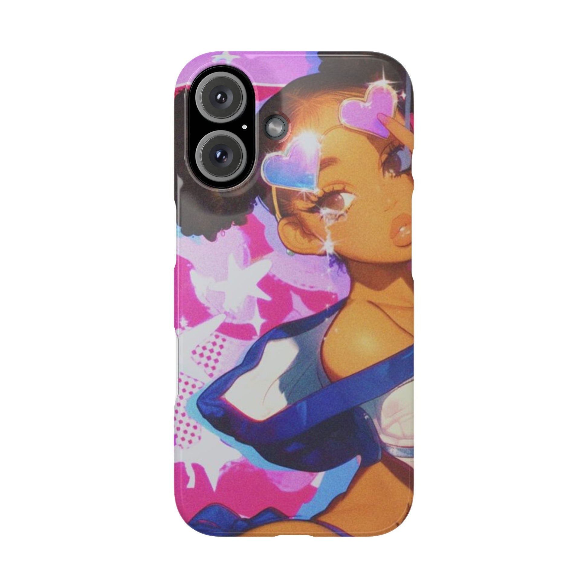 Colorful Anime Slim Phone Cases | Cute Phone Cover, Kawaii Aesthetic, Cartoon Girl, Gifts for Her, Trendy Accessory