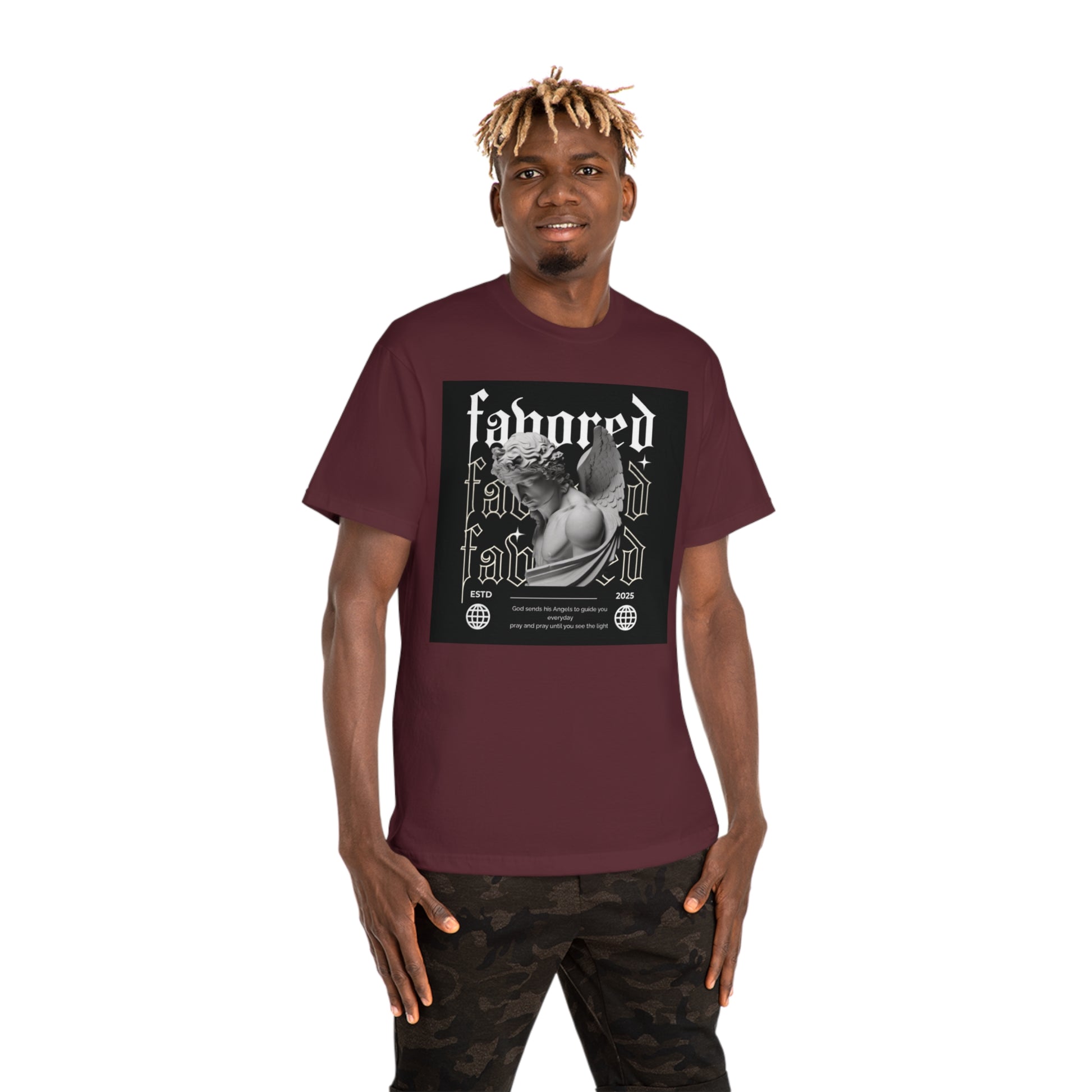 Favored Male Graphic T-Shirt - Stylish and Inspirational Apparel