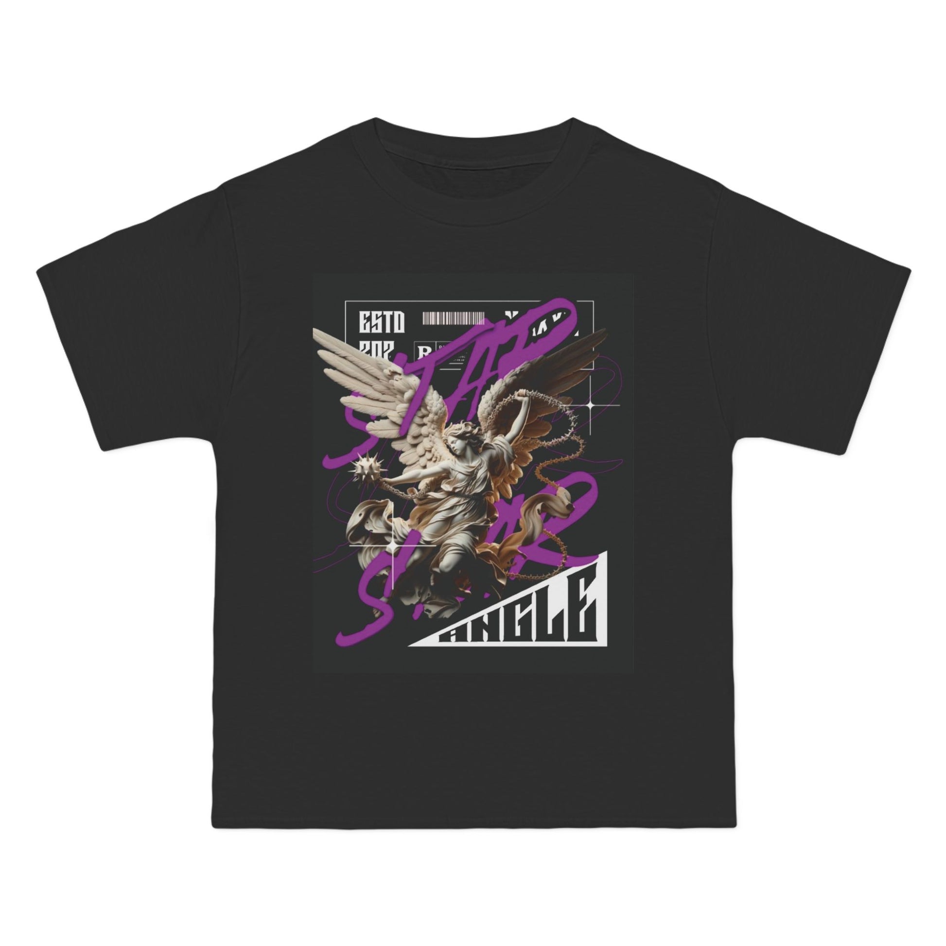 Street Art Angel Short-Sleeve T-Shirt - Graphic Tee for Music Lovers