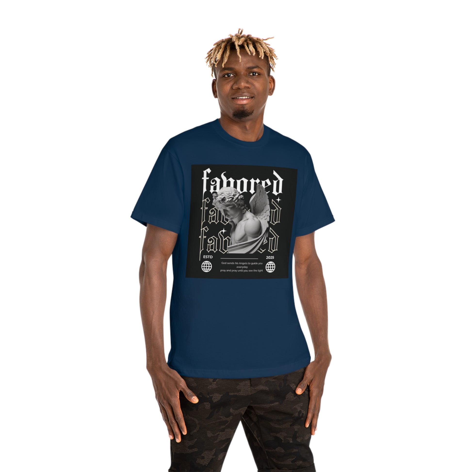 Favored Male Graphic T-Shirt - Stylish and Inspirational Apparel