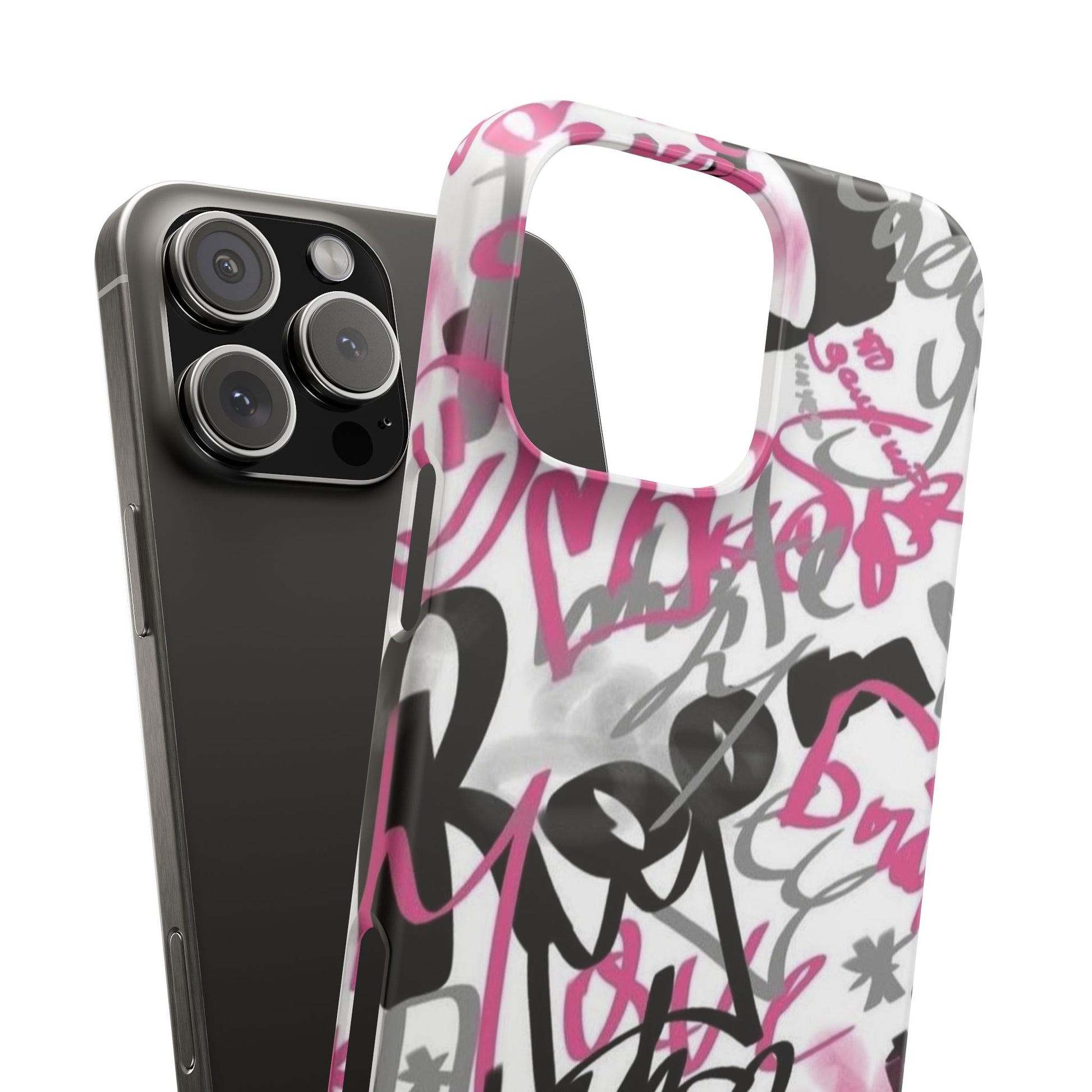 Trendy Graffiti Snap Cases for iPhone - Stylish Protection with Vibrant Art