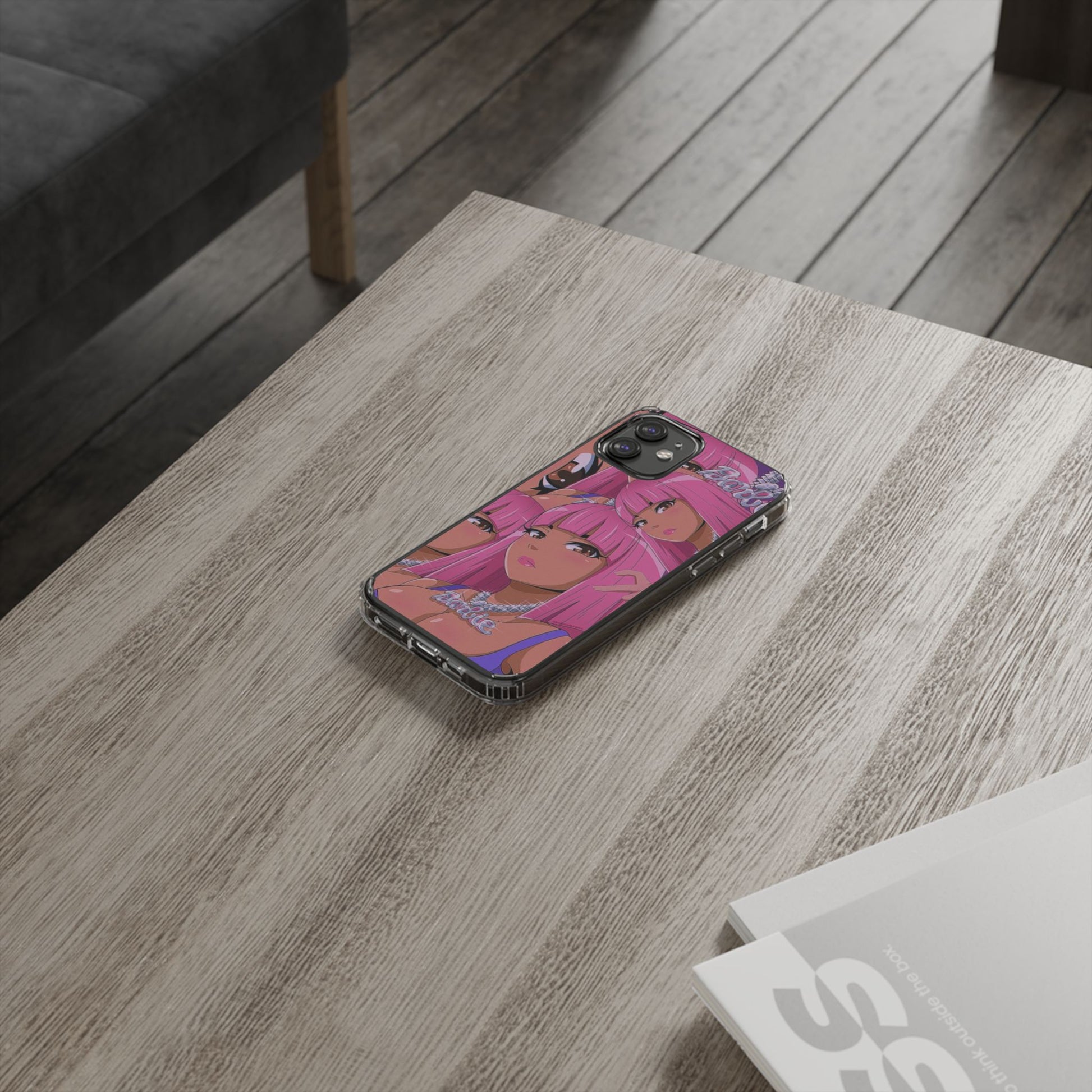 Barbie-Inspired Clear Phone Case - Trendy Protective Cover for Fashion Lovers