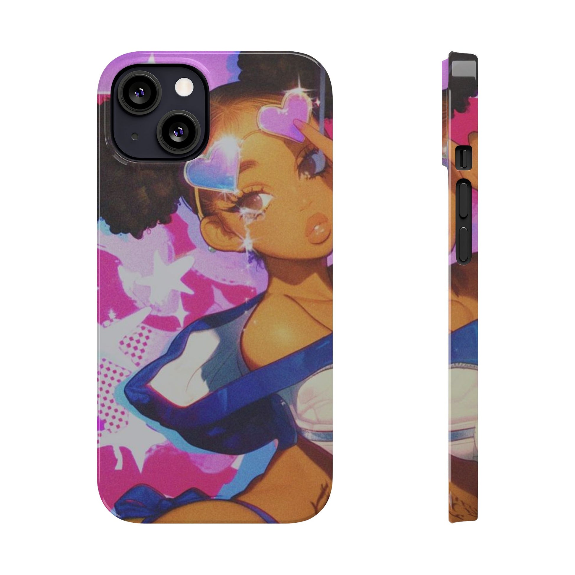 Colorful Anime Slim Phone Cases | Cute Phone Cover, Kawaii Aesthetic, Cartoon Girl, Gifts for Her, Trendy Accessory