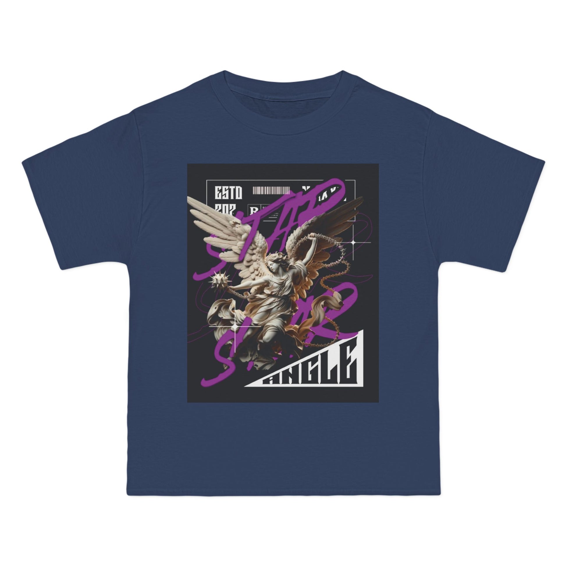 Street Art Angel Short-Sleeve T-Shirt - Graphic Tee for Music Lovers