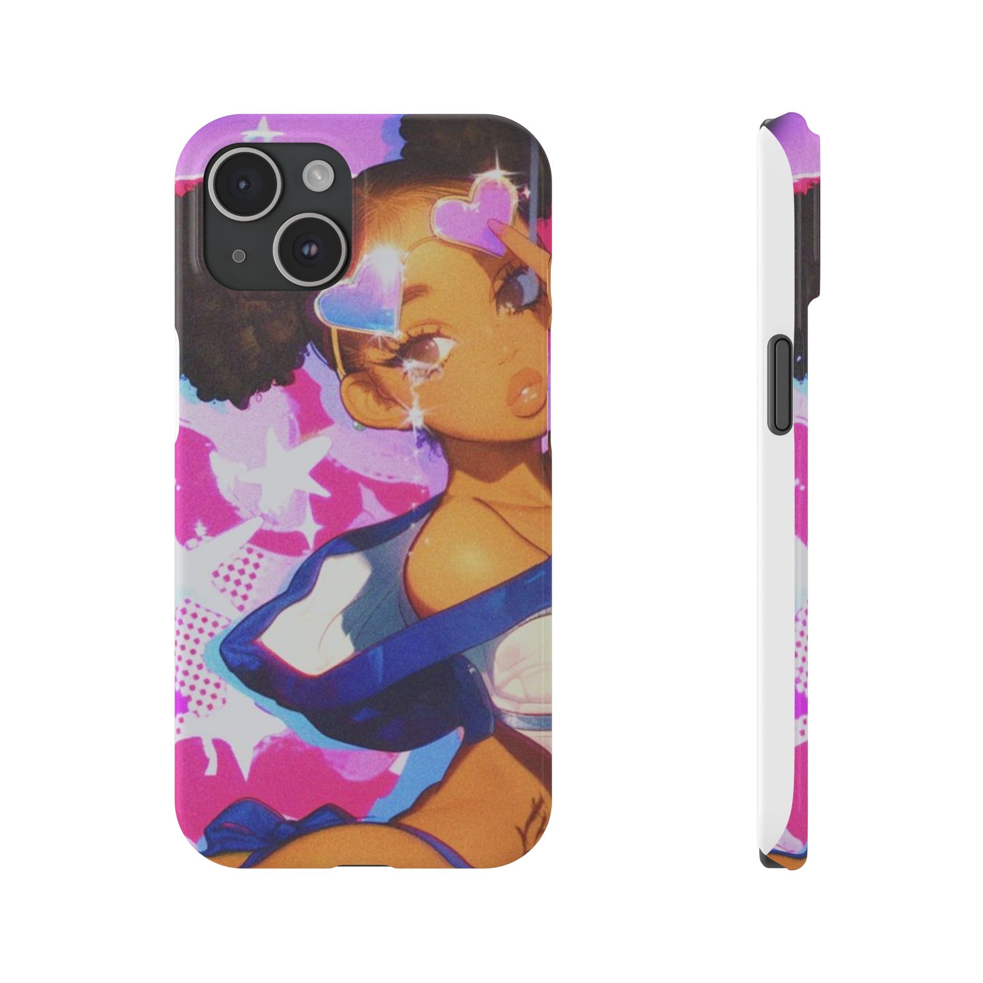 Colorful Anime Slim Phone Cases | Cute Phone Cover, Kawaii Aesthetic, Cartoon Girl, Gifts for Her, Trendy Accessory