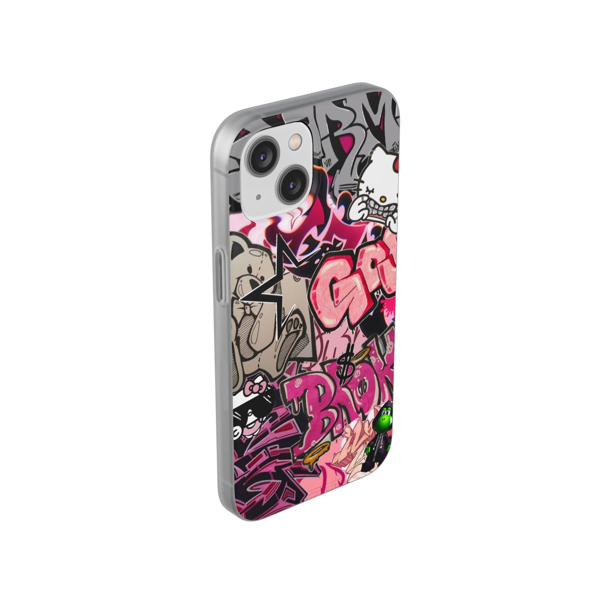 Urban Graffiti Flexi Cases - Colorful Street Art Phone Cover for Trendsetters