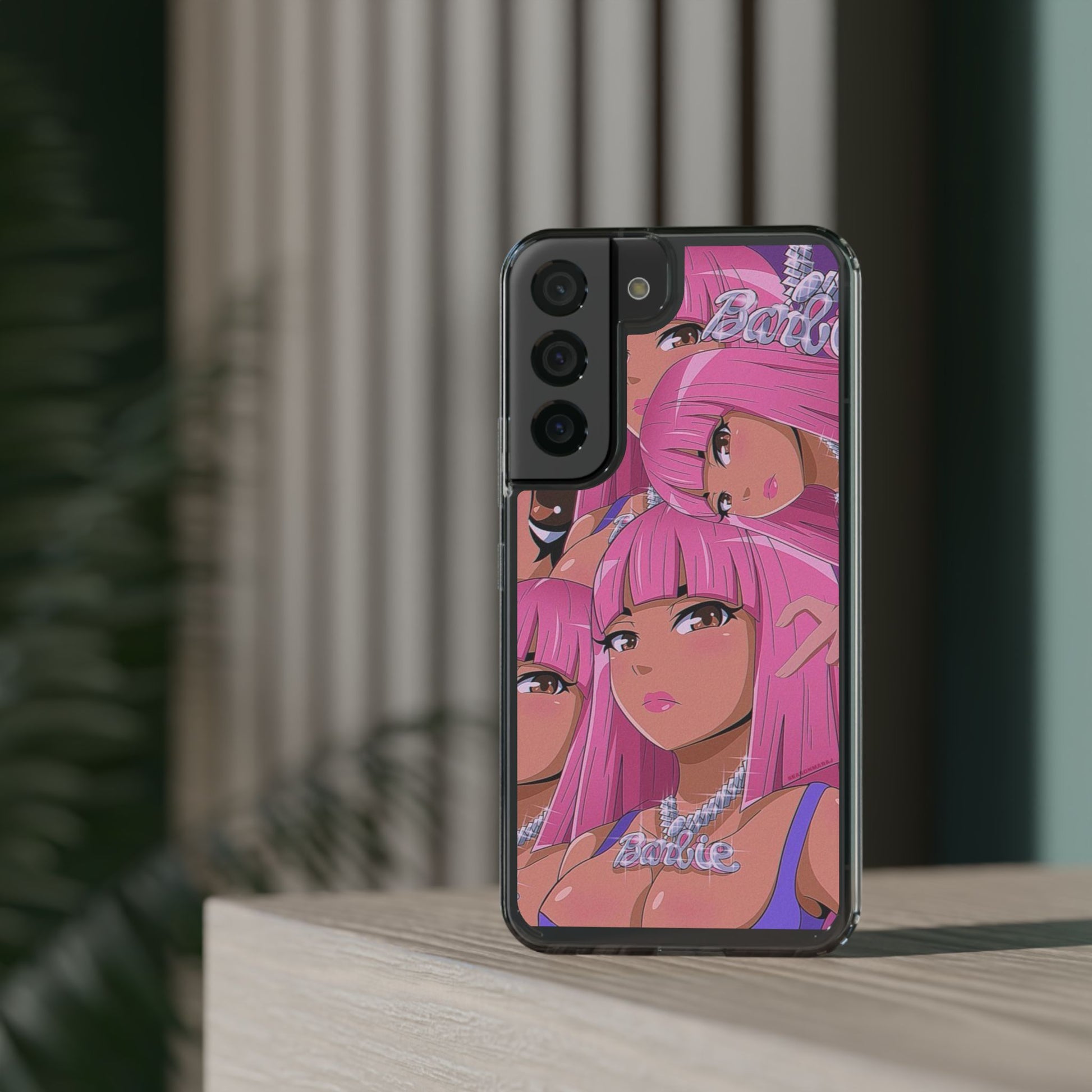 Barbie-Inspired Clear Phone Case - Trendy Protective Cover for Fashion Lovers