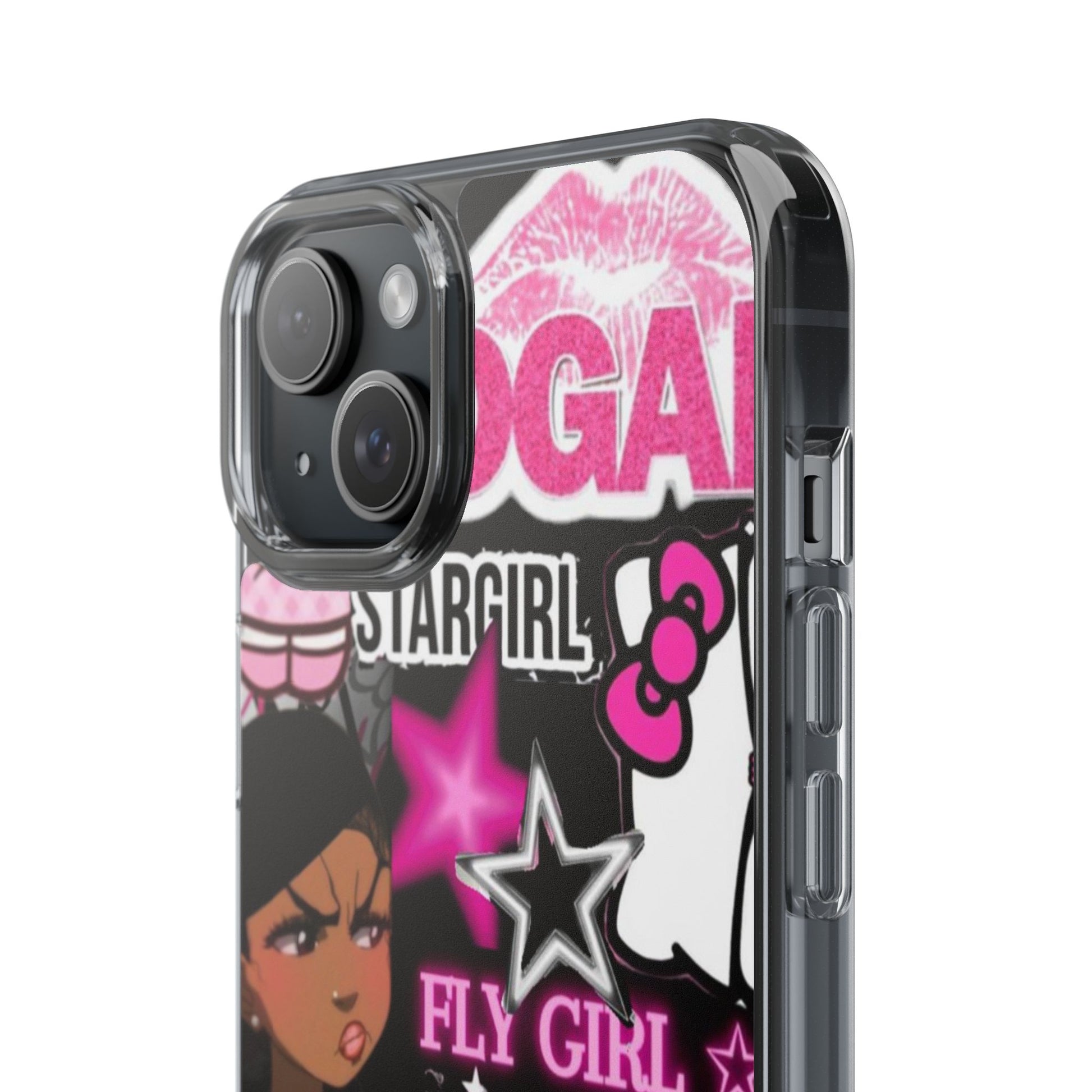 Trendy Clear Phone Case - Bold & Playful Design for Style Lovers