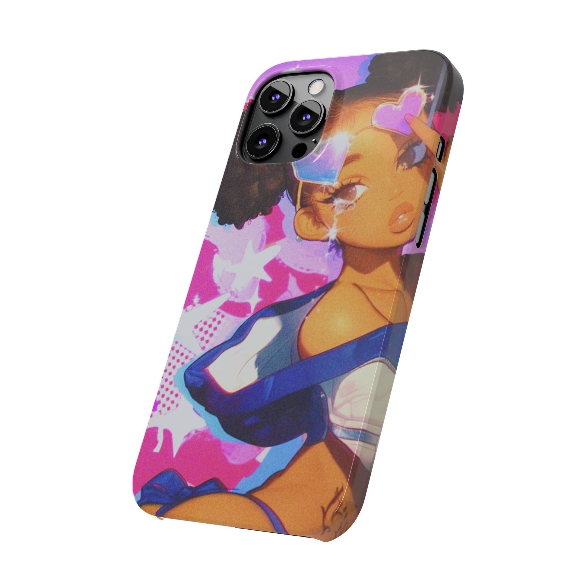 Colorful Anime Slim Phone Cases | Cute Phone Cover, Kawaii Aesthetic, Cartoon Girl, Gifts for Her, Trendy Accessory