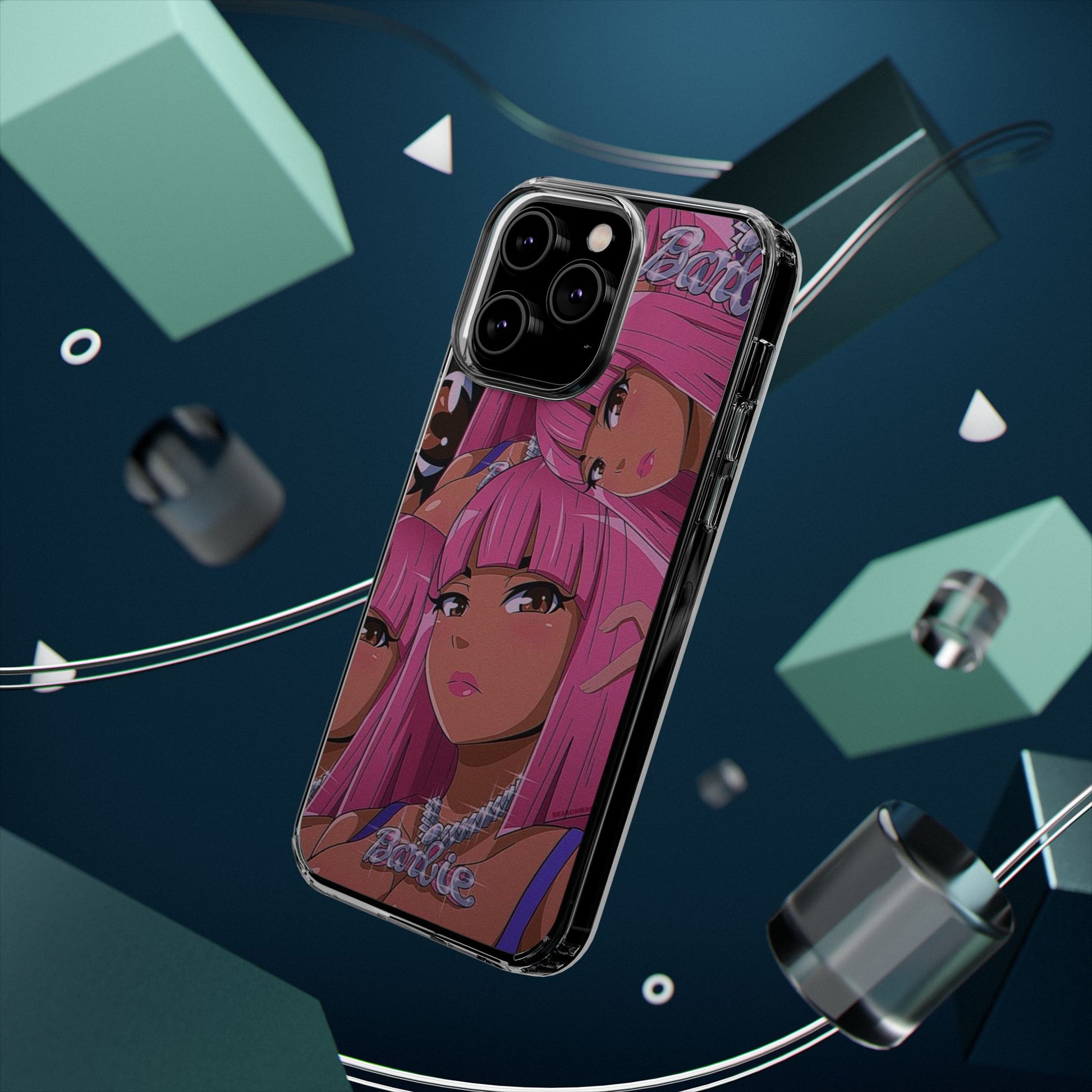 Barbie-Inspired Clear Phone Case - Trendy Protective Cover for Fashion Lovers