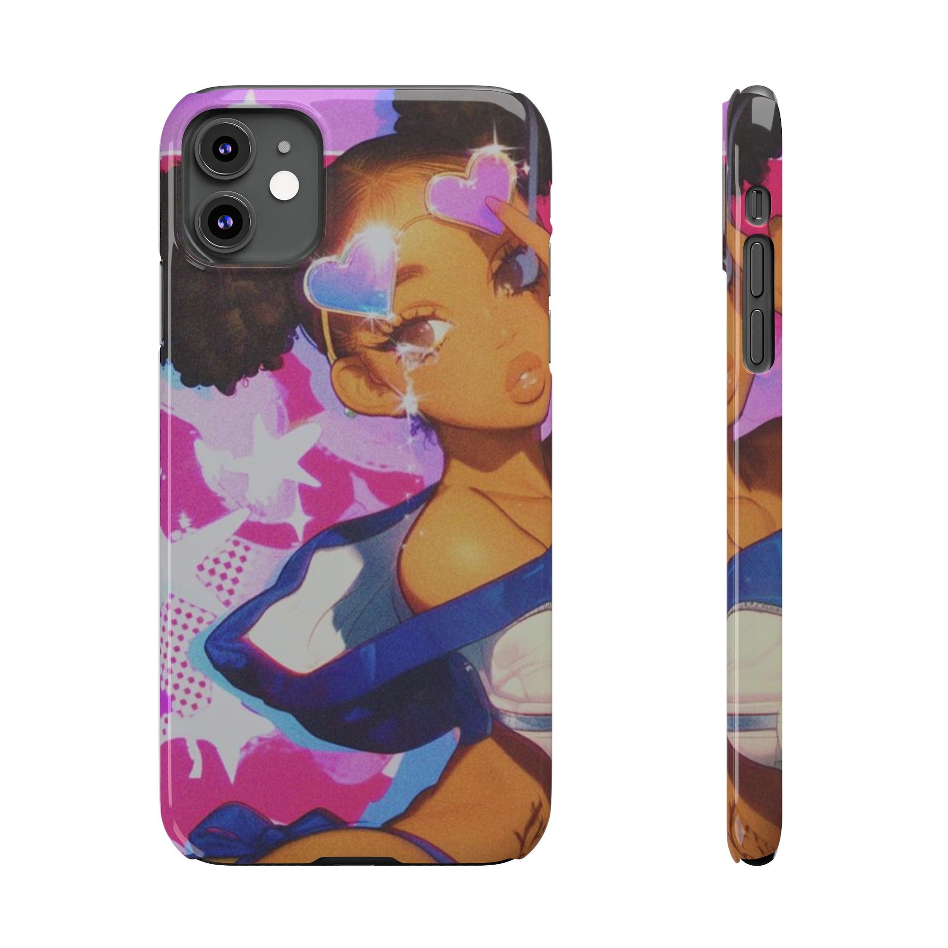 Colorful Anime Slim Phone Cases | Cute Phone Cover, Kawaii Aesthetic, Cartoon Girl, Gifts for Her, Trendy Accessory