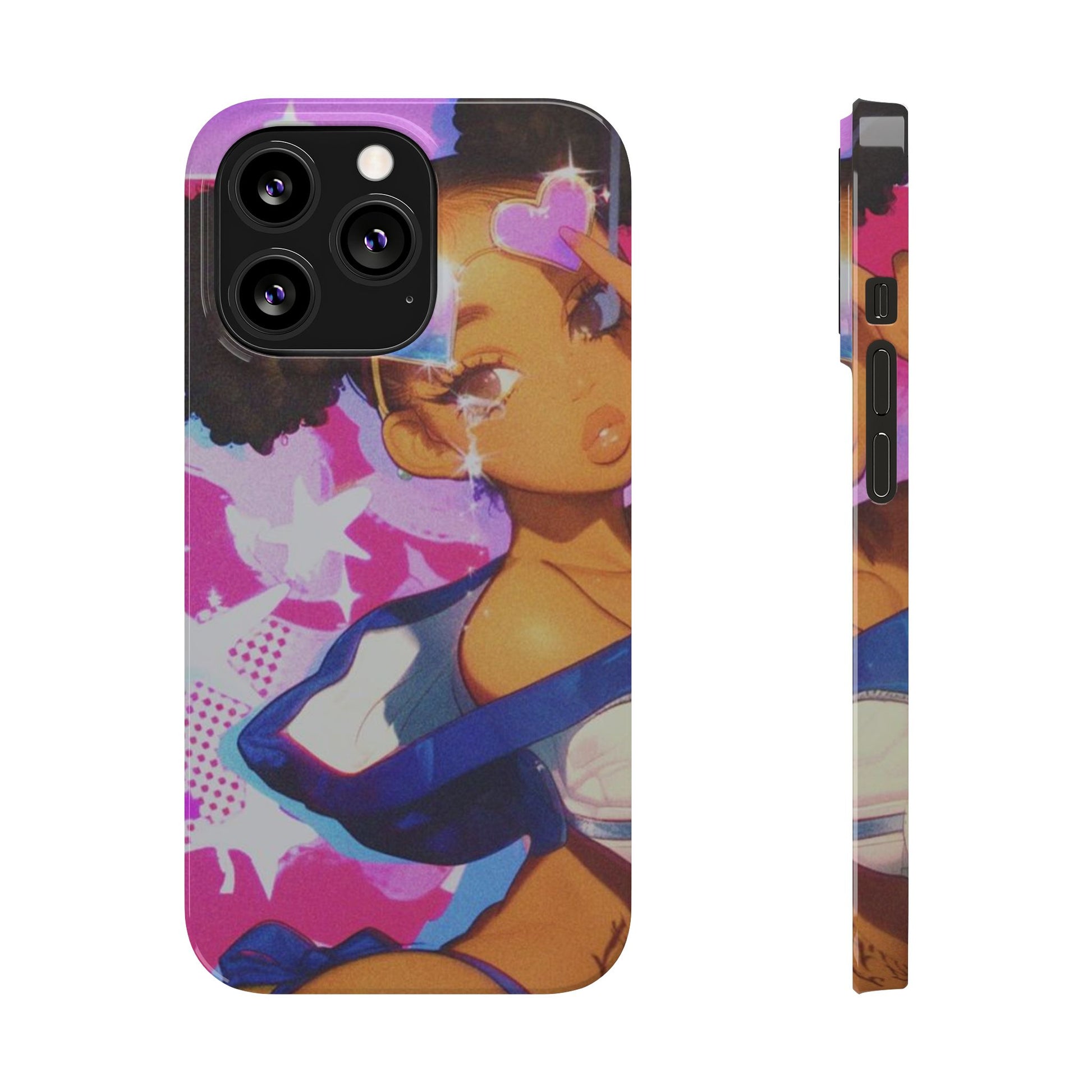 Colorful Anime Slim Phone Cases | Cute Phone Cover, Kawaii Aesthetic, Cartoon Girl, Gifts for Her, Trendy Accessory