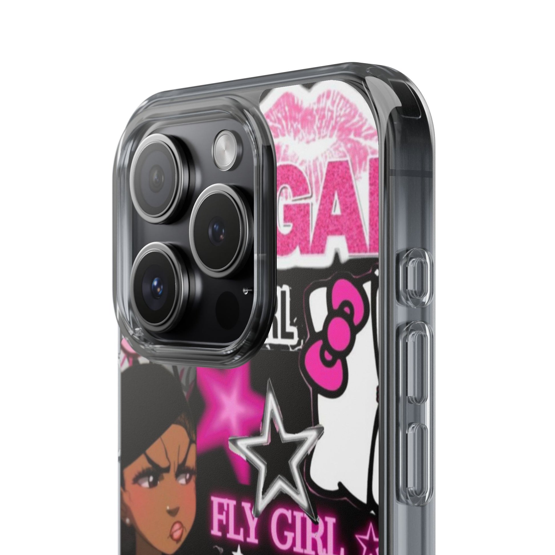 Trendy Clear Phone Case - Bold & Playful Design for Style Lovers