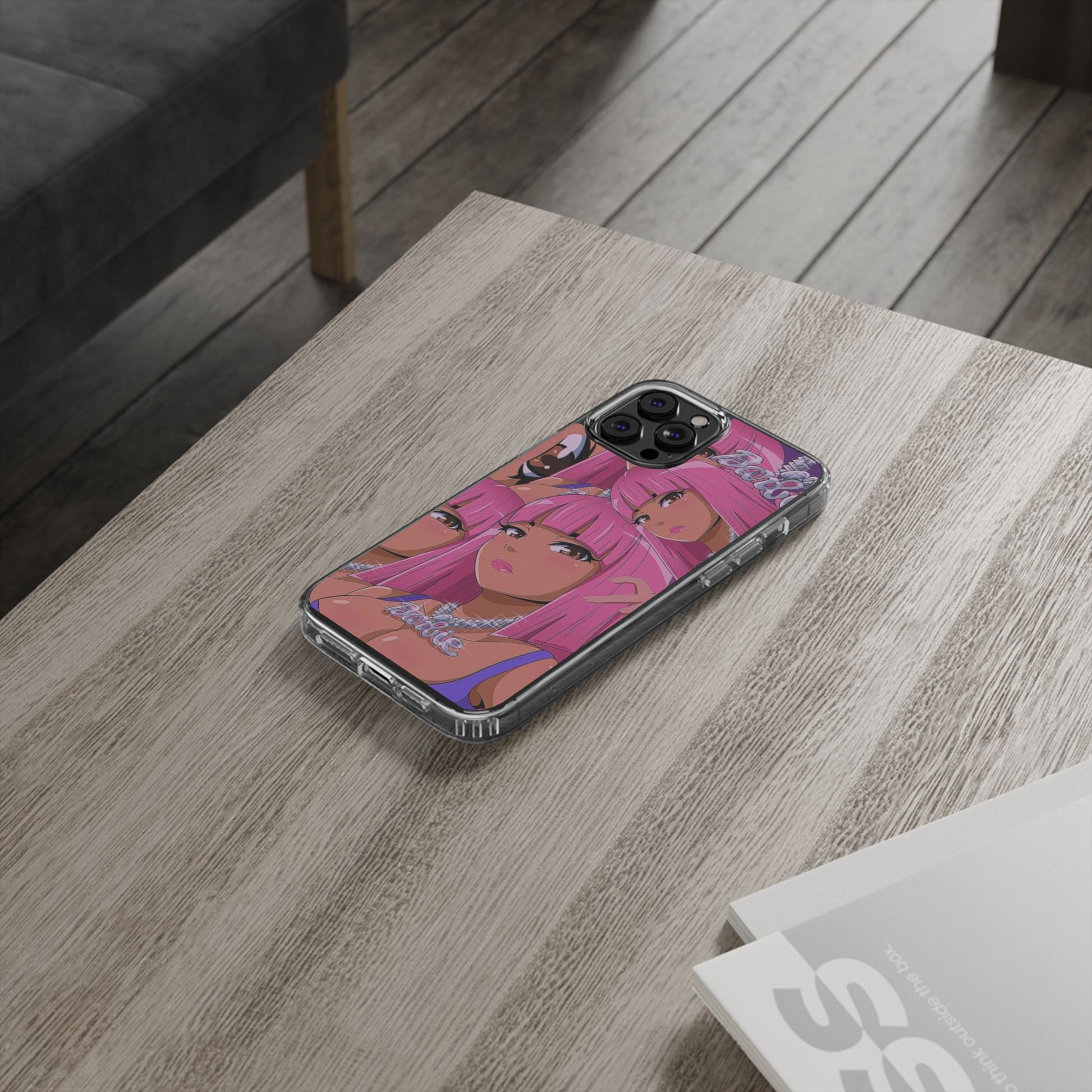 Barbie-Inspired Clear Phone Case - Trendy Protective Cover for Fashion Lovers