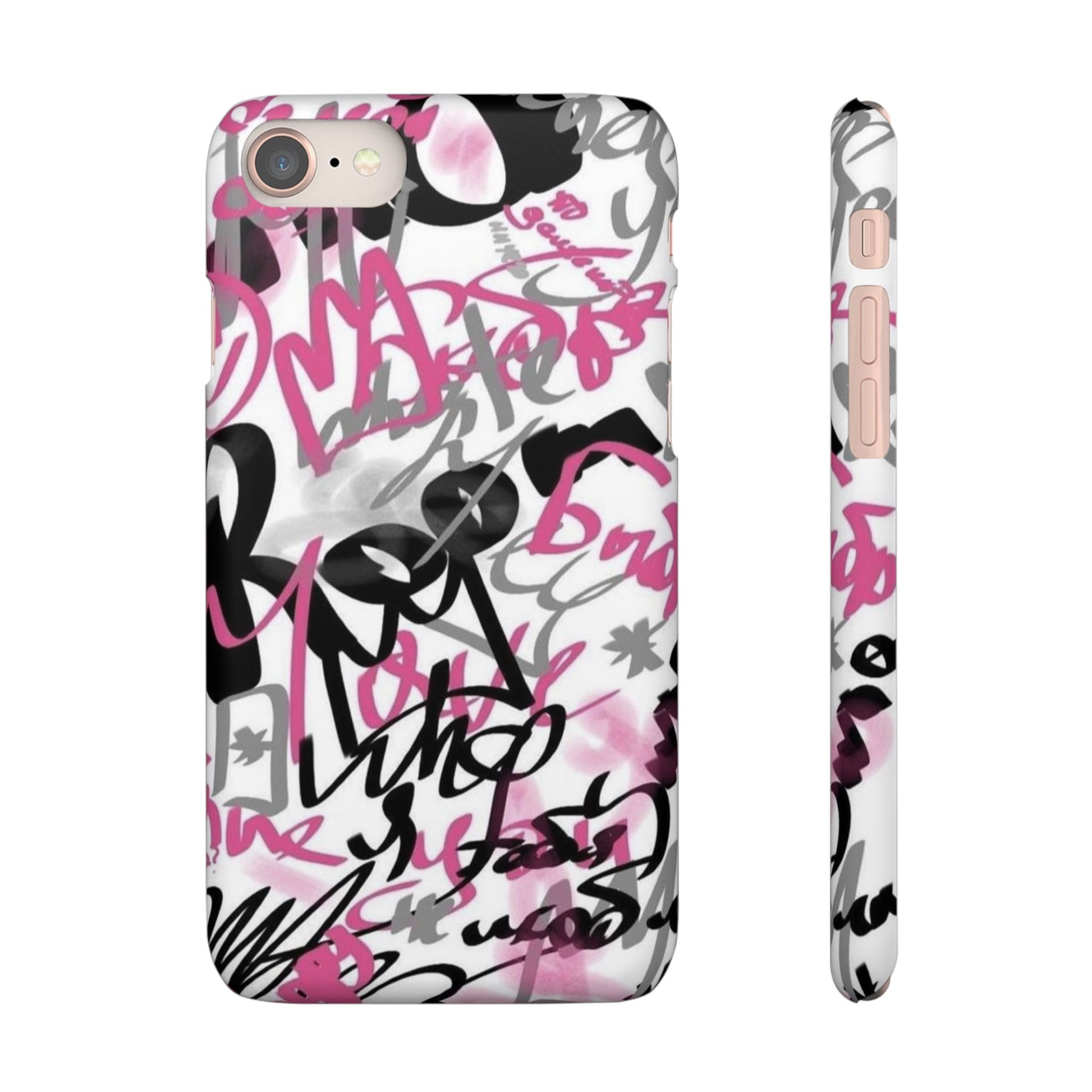 Trendy Graffiti Snap Cases for iPhone - Stylish Protection with Vibrant Art
