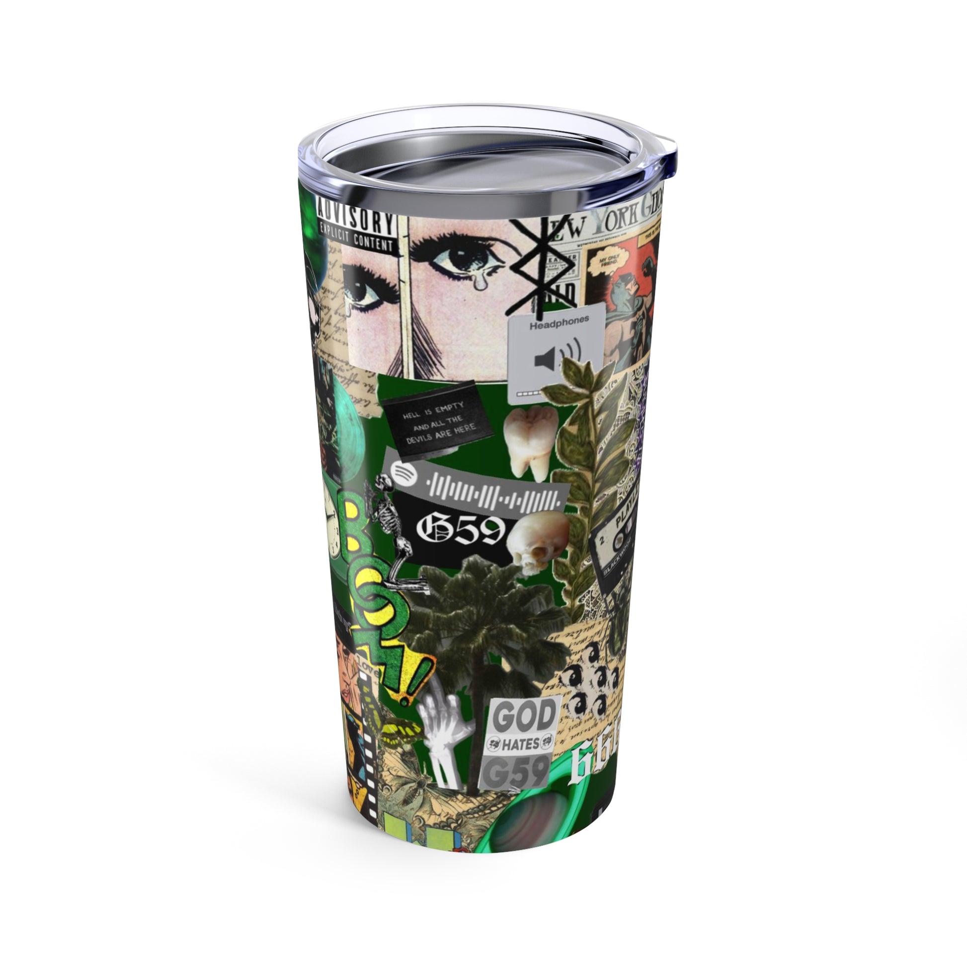 Vintage Vibes 20oz Tumbler - Retro Art Collage Drinkware