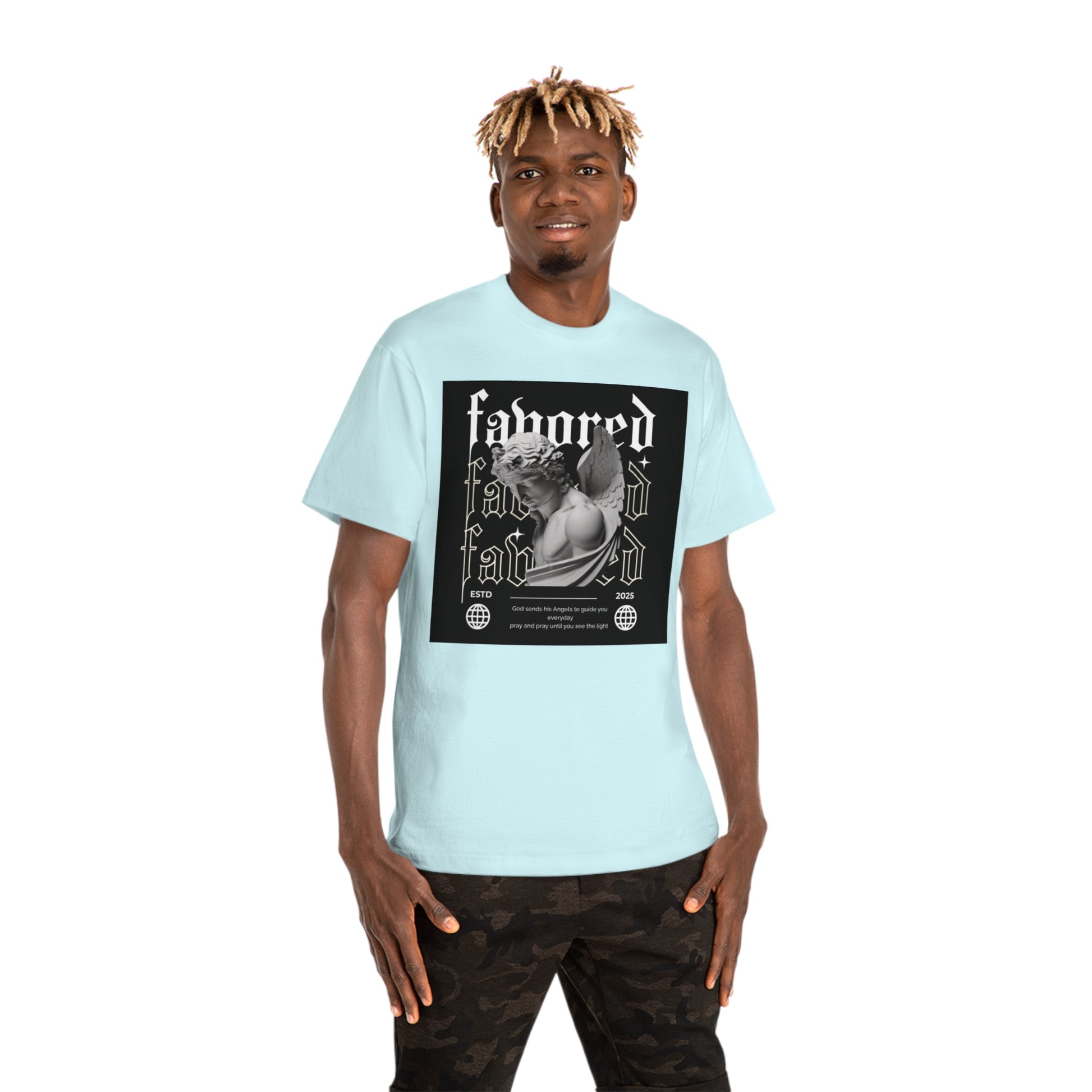 Favored Male Graphic T-Shirt - Stylish and Inspirational Apparel