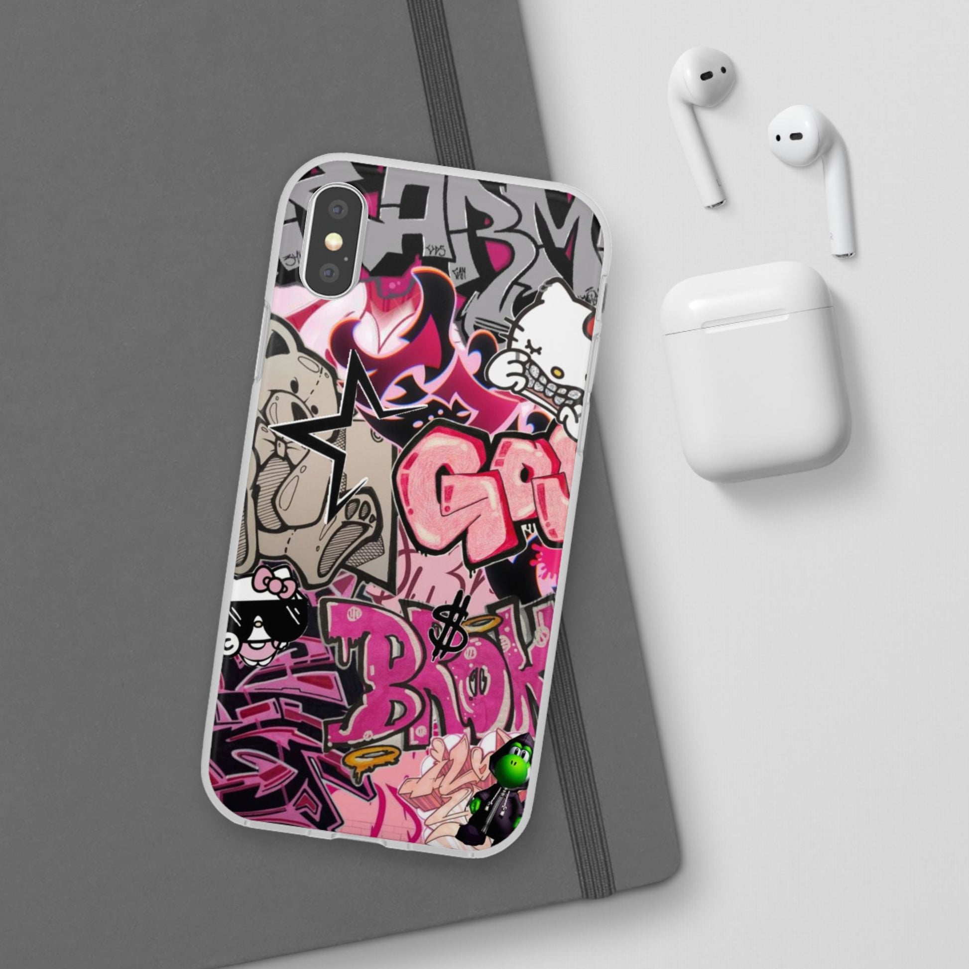 Urban Graffiti Flexi Cases - Colorful Street Art Phone Cover for Trendsetters