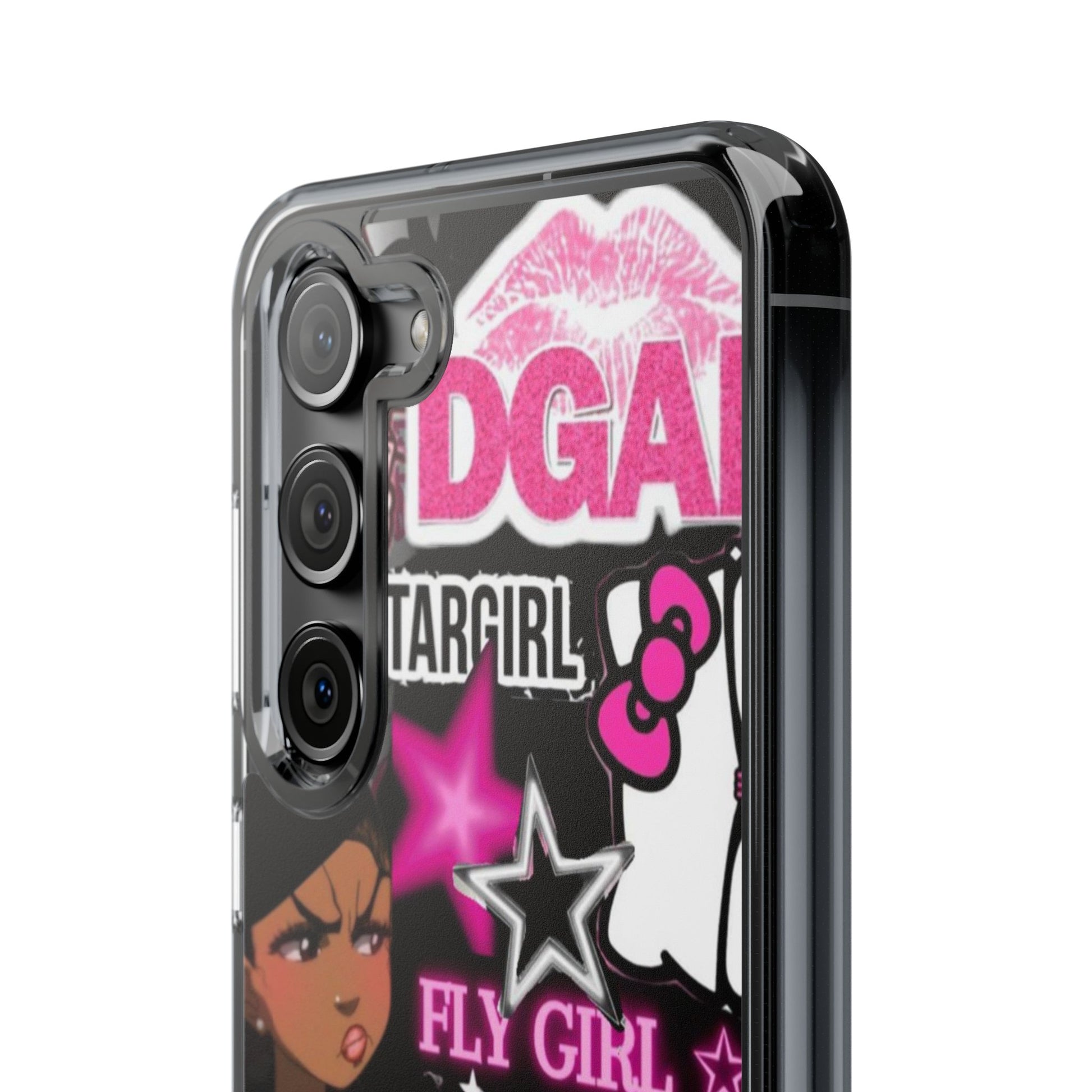Trendy Clear Phone Case - Bold & Playful Design for Style Lovers