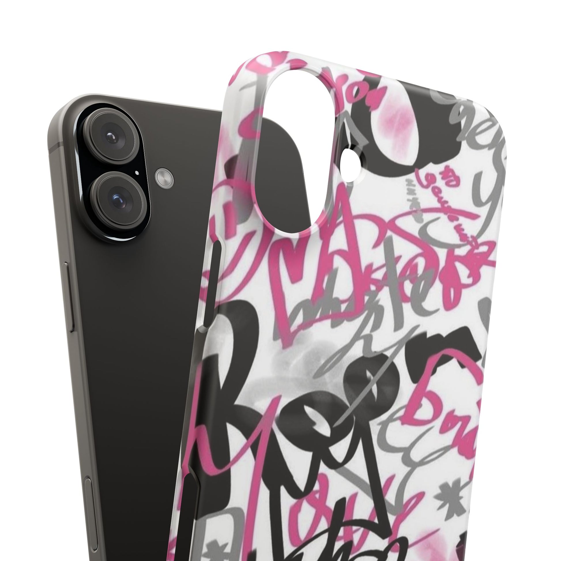 Trendy Graffiti Snap Cases for iPhone - Stylish Protection with Vibrant Art