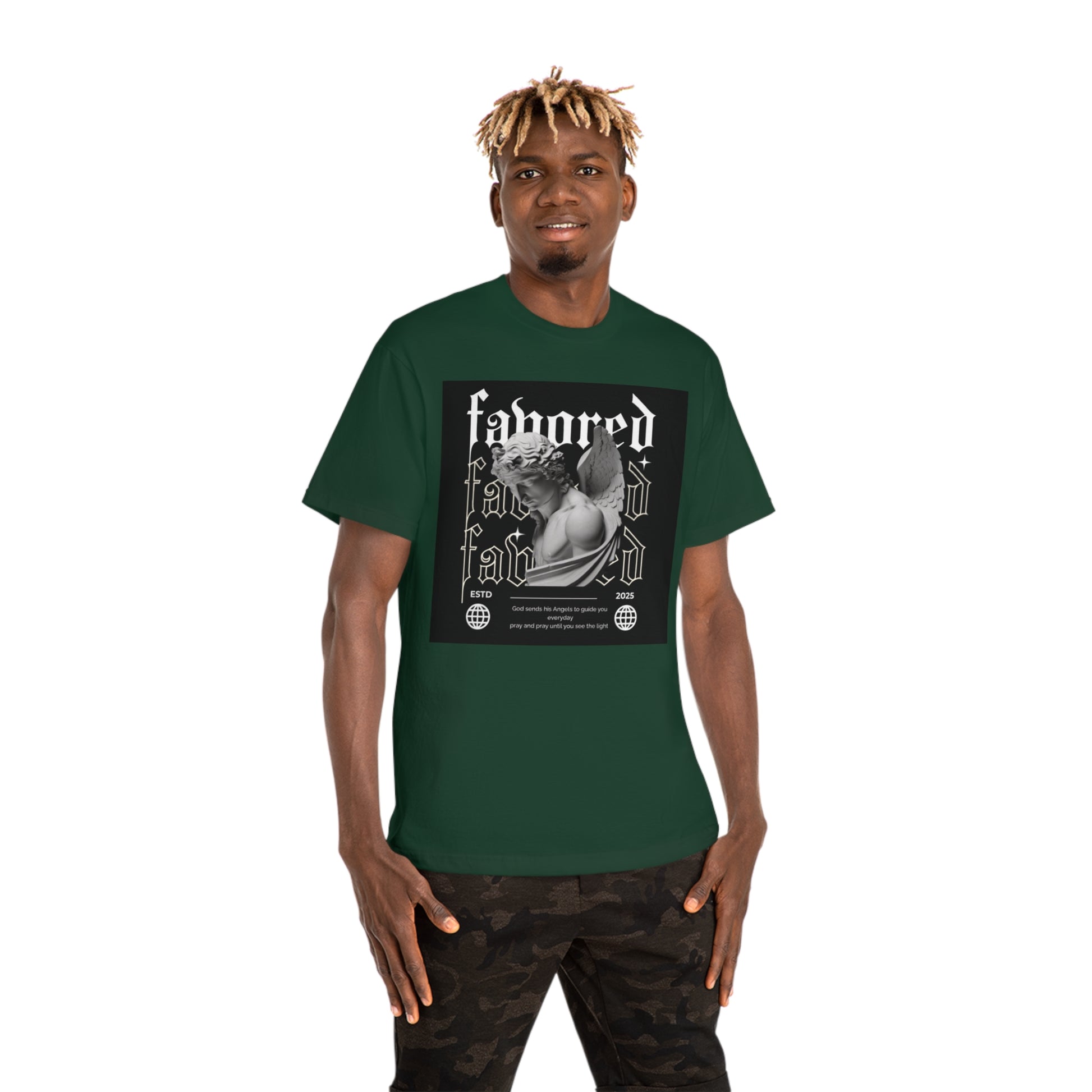 Favored Male Graphic T-Shirt - Stylish and Inspirational Apparel