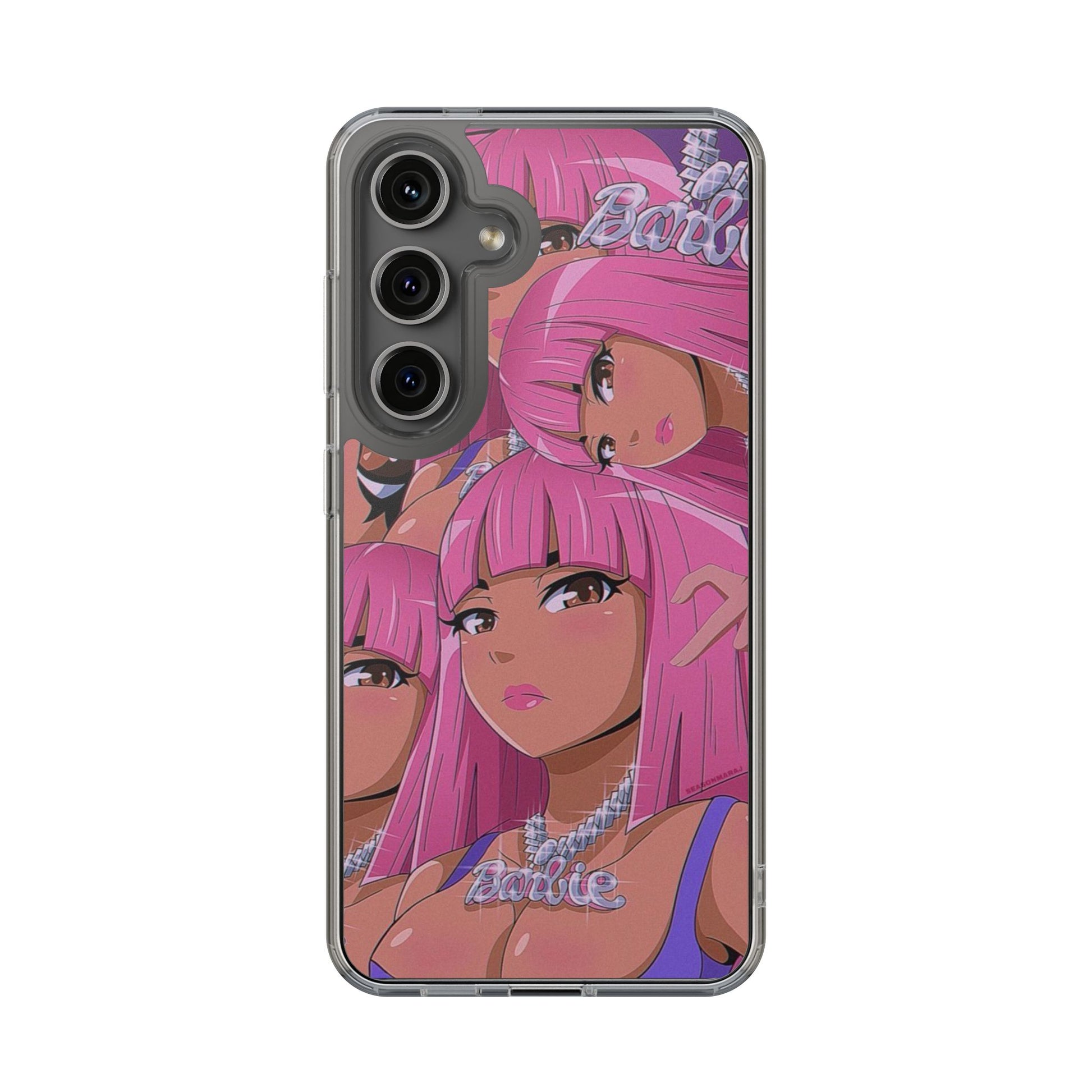 Barbie-Inspired Clear Phone Case - Trendy Protective Cover for Fashion Lovers
