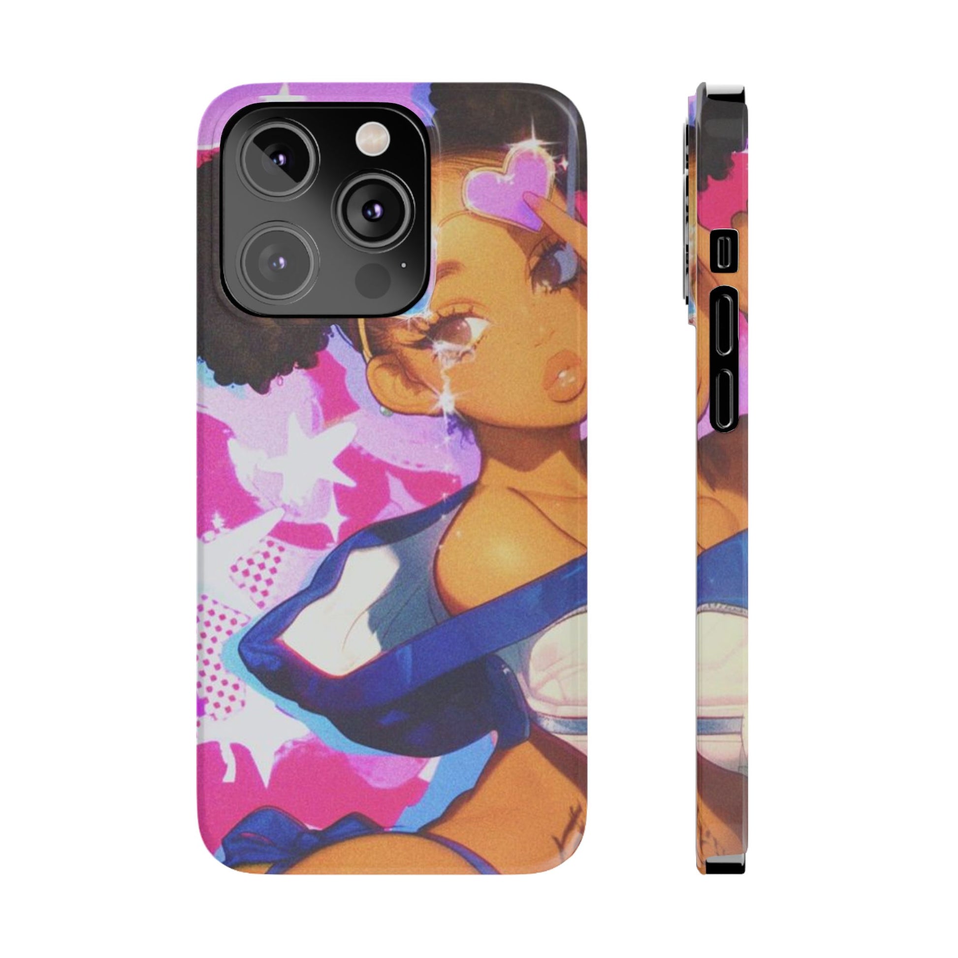 Colorful Anime Slim Phone Cases | Cute Phone Cover, Kawaii Aesthetic, Cartoon Girl, Gifts for Her, Trendy Accessory