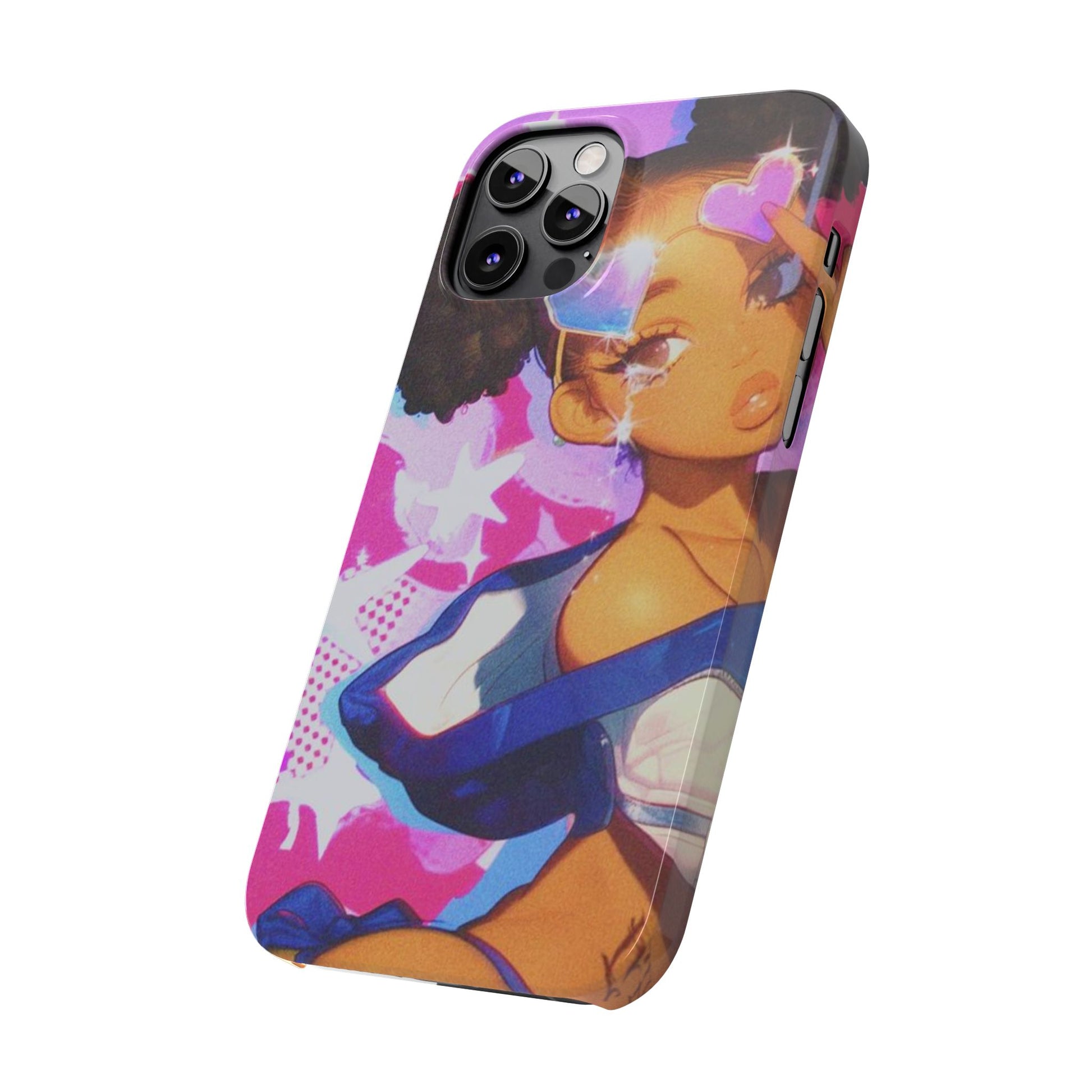 Colorful Anime Slim Phone Cases | Cute Phone Cover, Kawaii Aesthetic, Cartoon Girl, Gifts for Her, Trendy Accessory