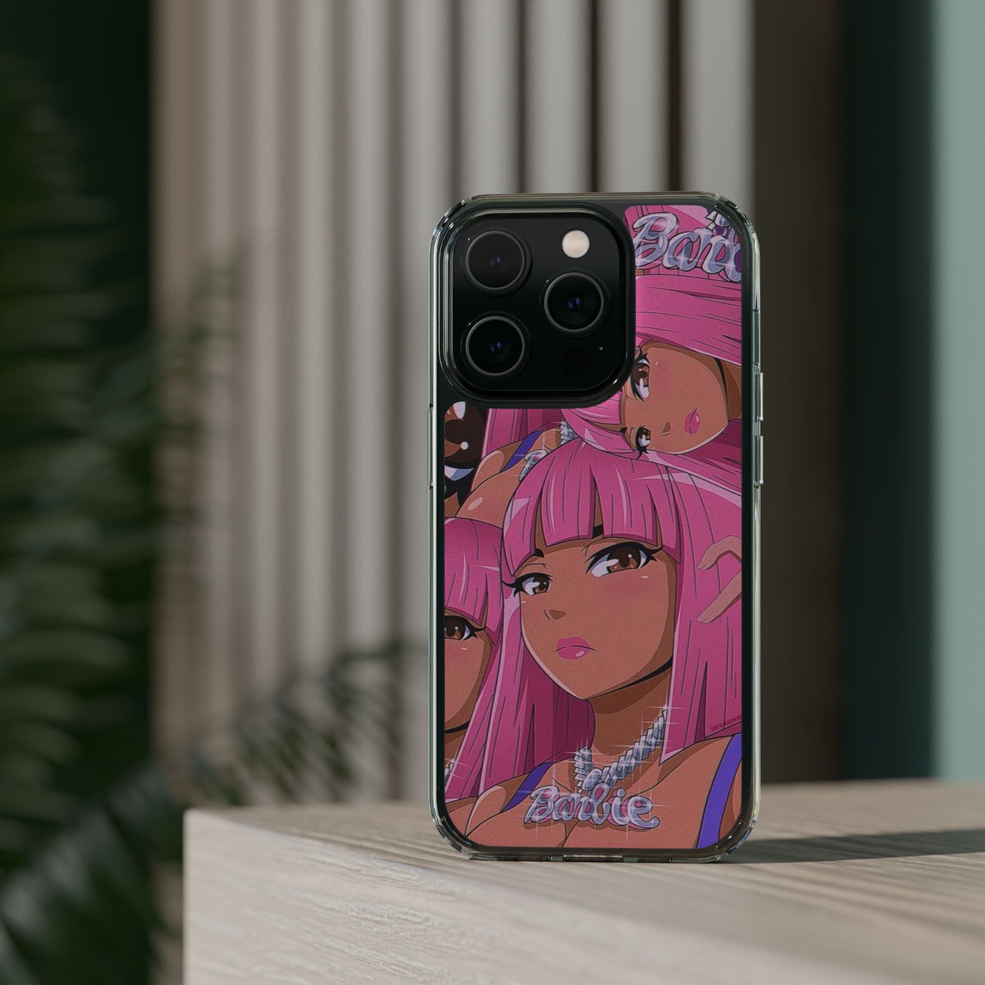 Barbie-Inspired Clear Phone Case - Trendy Protective Cover for Fashion Lovers