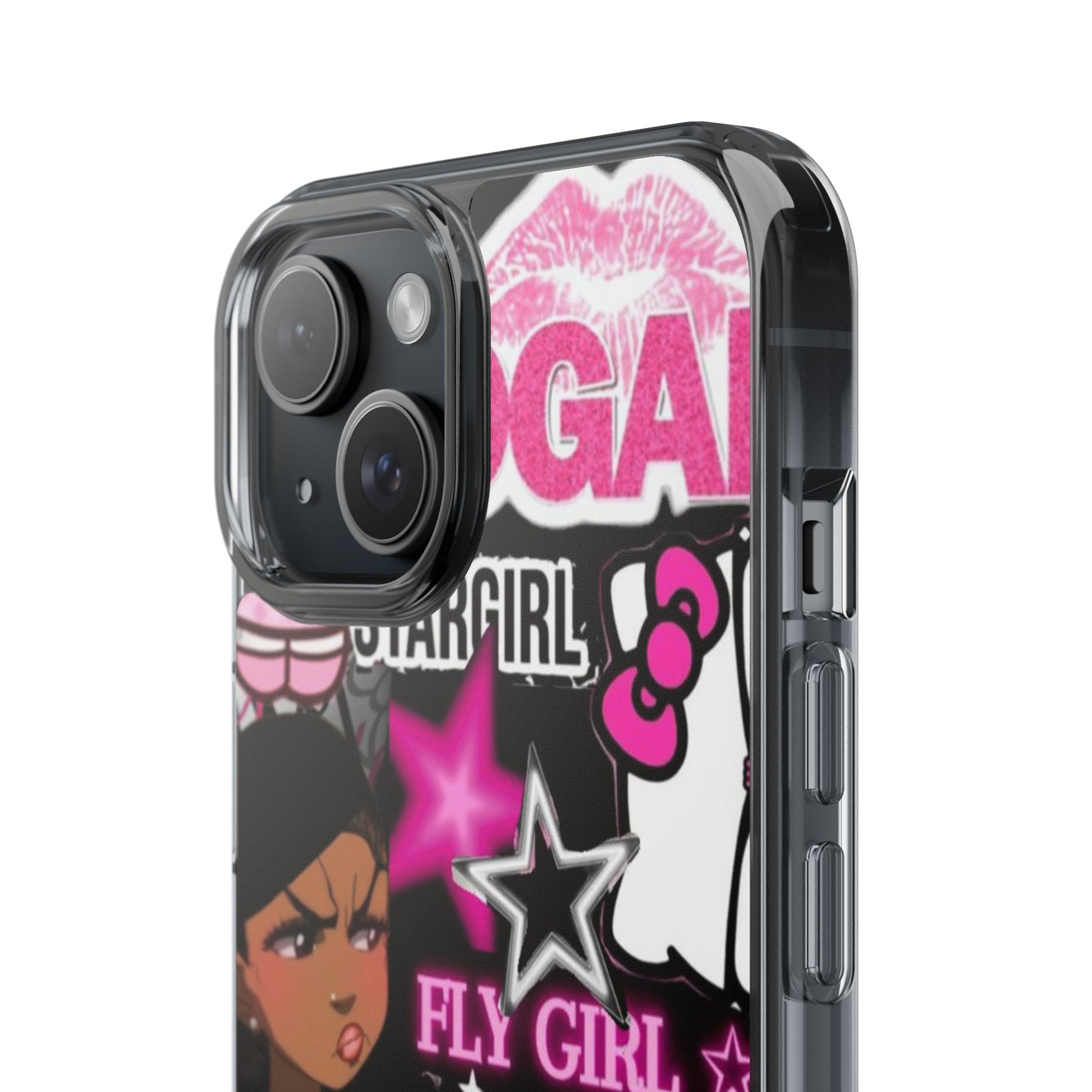 Trendy Clear Phone Case - Bold & Playful Design for Style Lovers