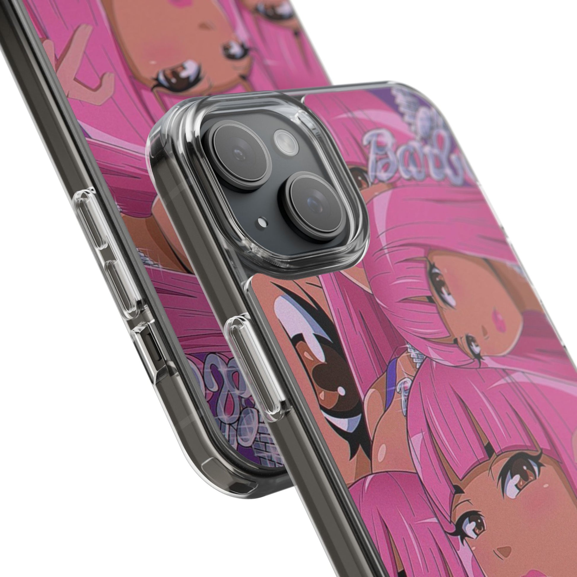 Barbie-Inspired Clear Phone Case - Trendy Protective Cover for Fashion Lovers