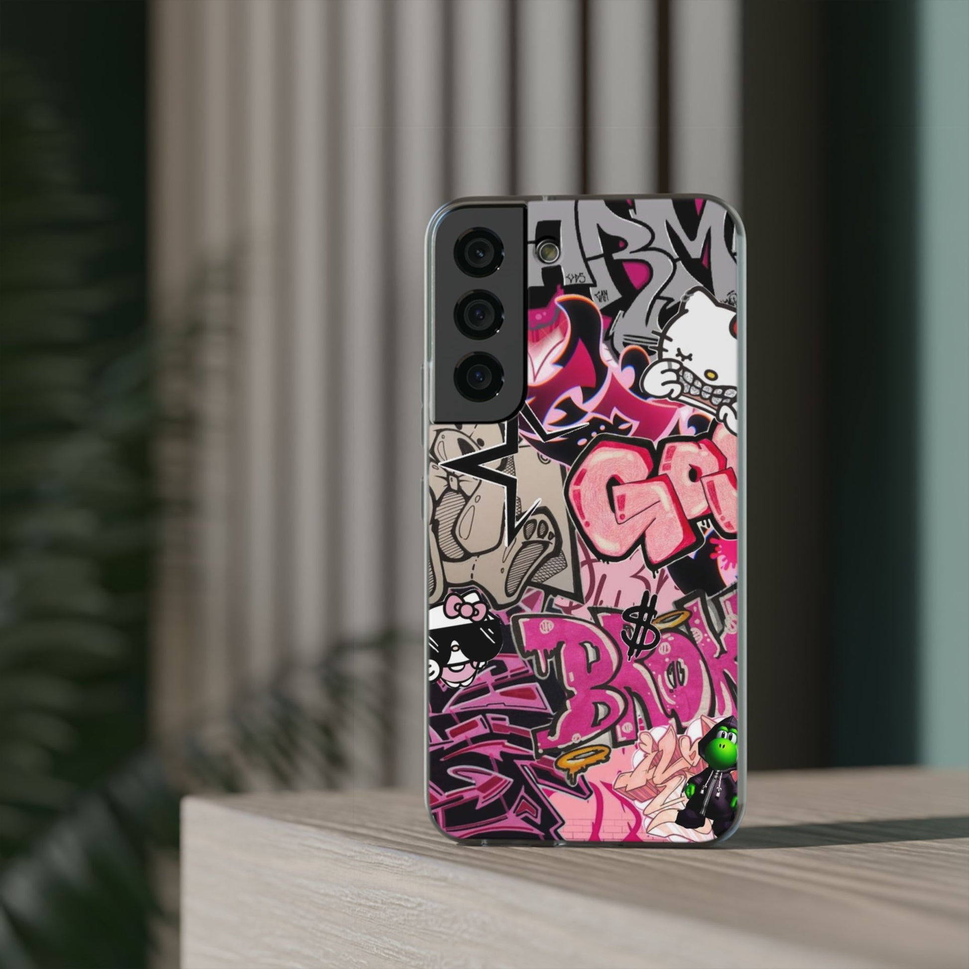 Urban Graffiti Flexi Cases - Colorful Street Art Phone Cover for Trendsetters