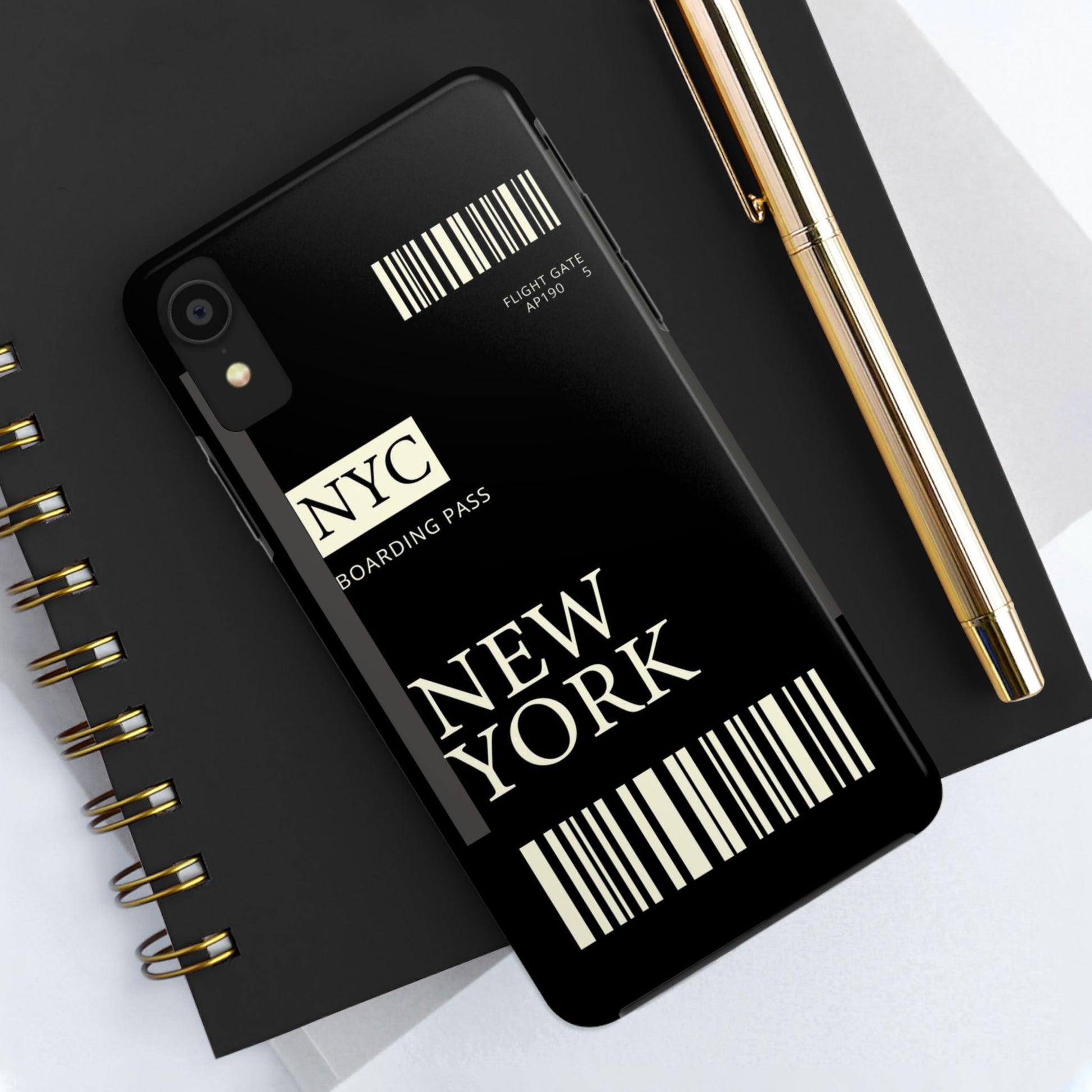 NYC Boarding Pass Phone Case – Tough Protective Cover for Travelers