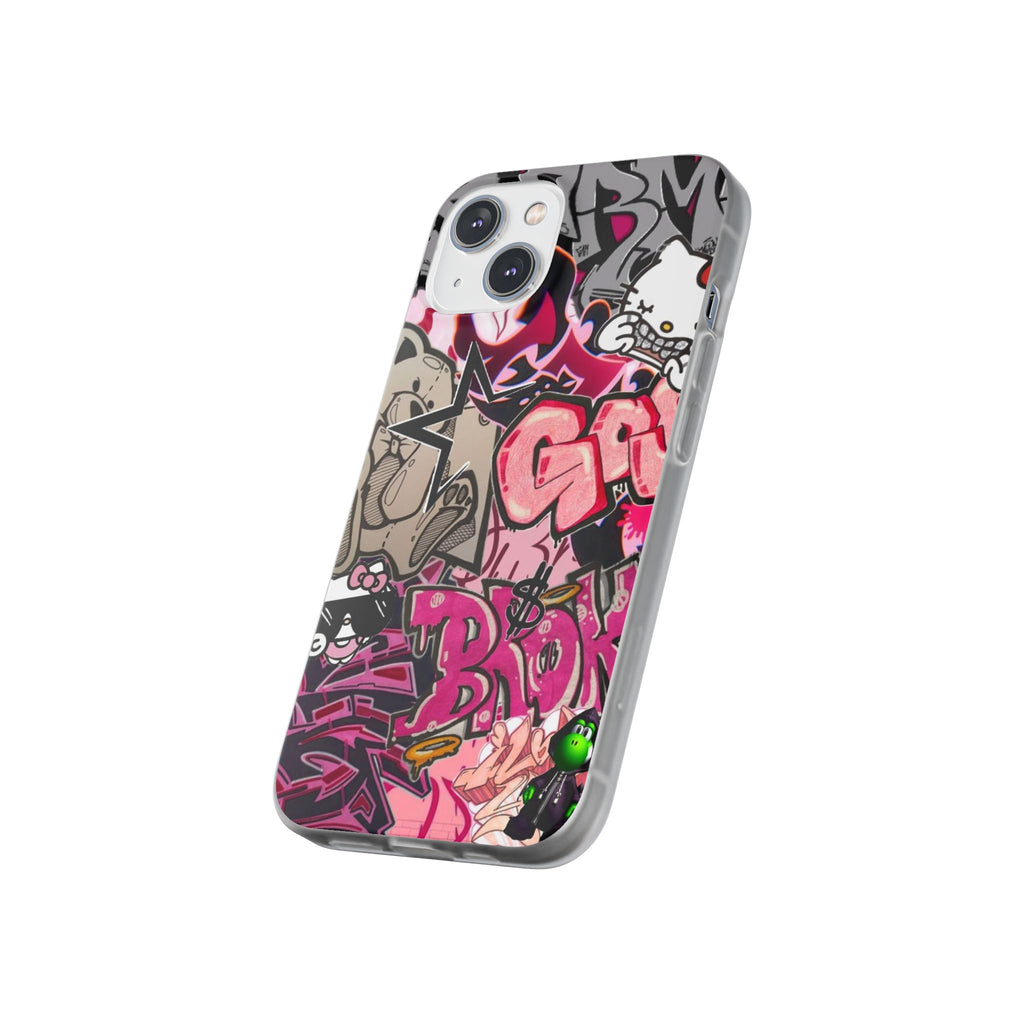 Urban Graffiti Flexi Cases - Colorful Street Art Phone Cover for Trendsetters