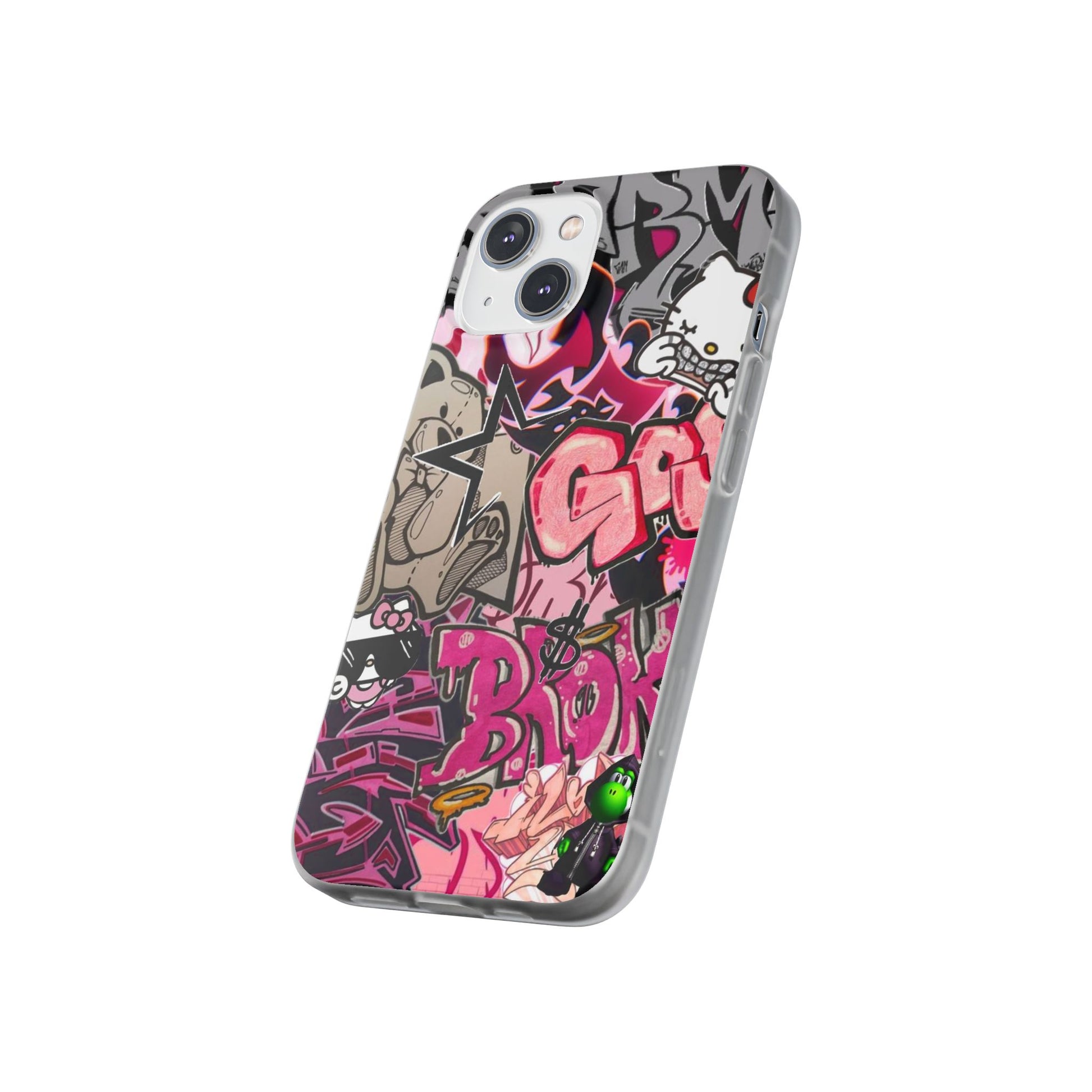 Urban Graffiti Flexi Cases - Colorful Street Art Phone Cover for Trendsetters