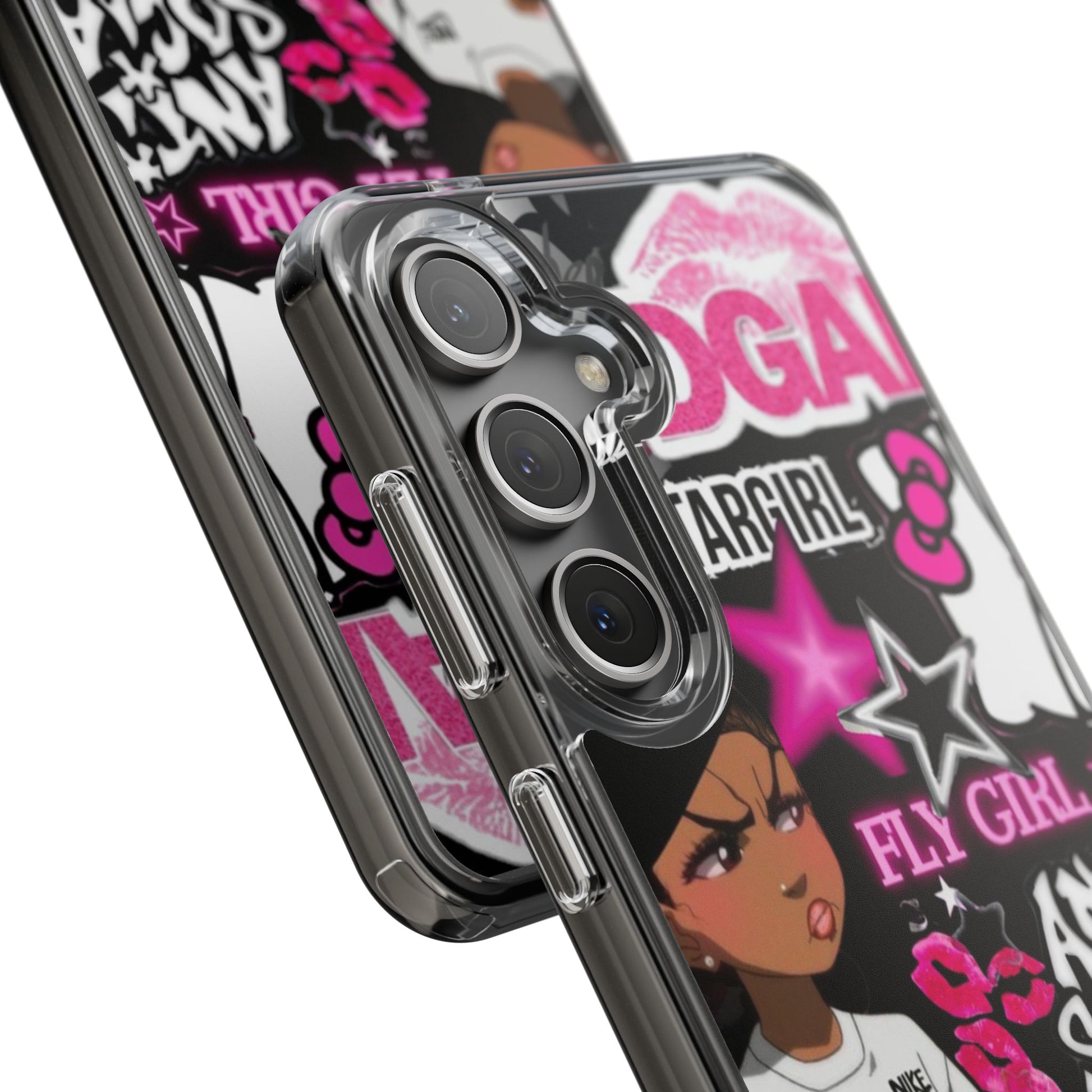 Trendy Clear Phone Case - Bold & Playful Design for Style Lovers