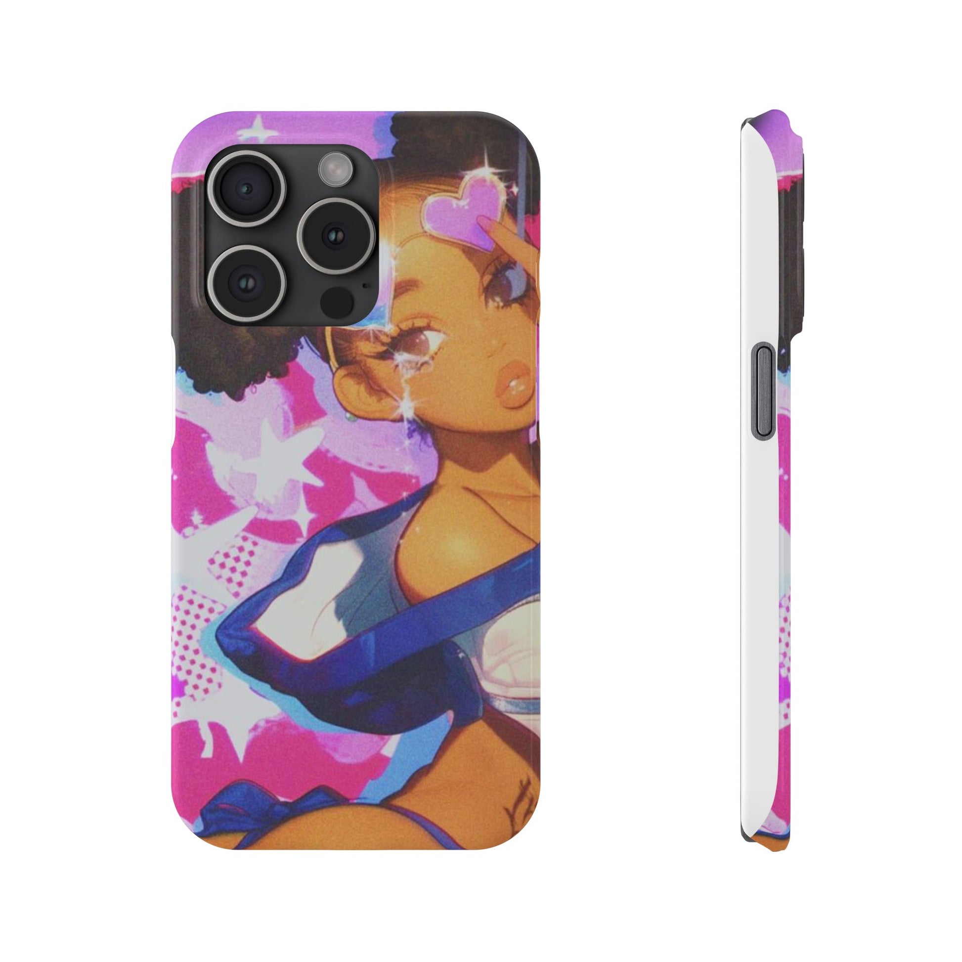 Colorful Anime Slim Phone Cases | Cute Phone Cover, Kawaii Aesthetic, Cartoon Girl, Gifts for Her, Trendy Accessory