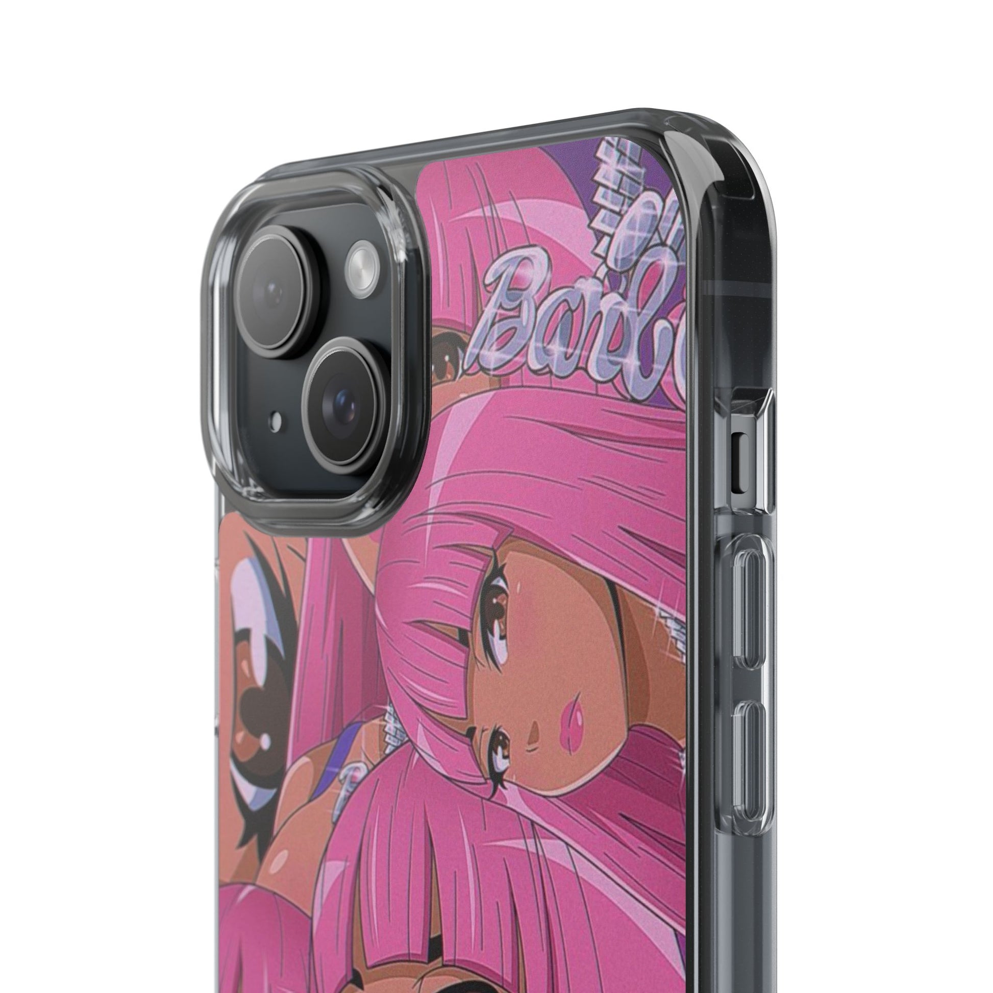 Barbie-Inspired Clear Phone Case - Trendy Protective Cover for Fashion Lovers